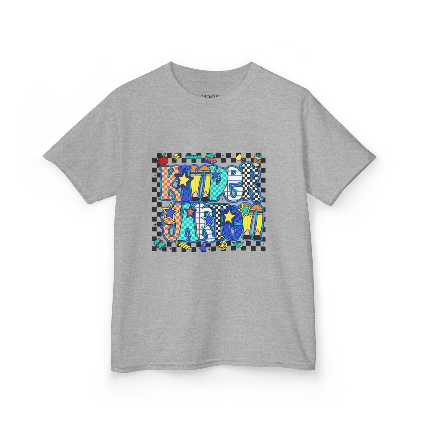 Kindergarten T‑Shirt — Checkerboard Back-to-School Tee