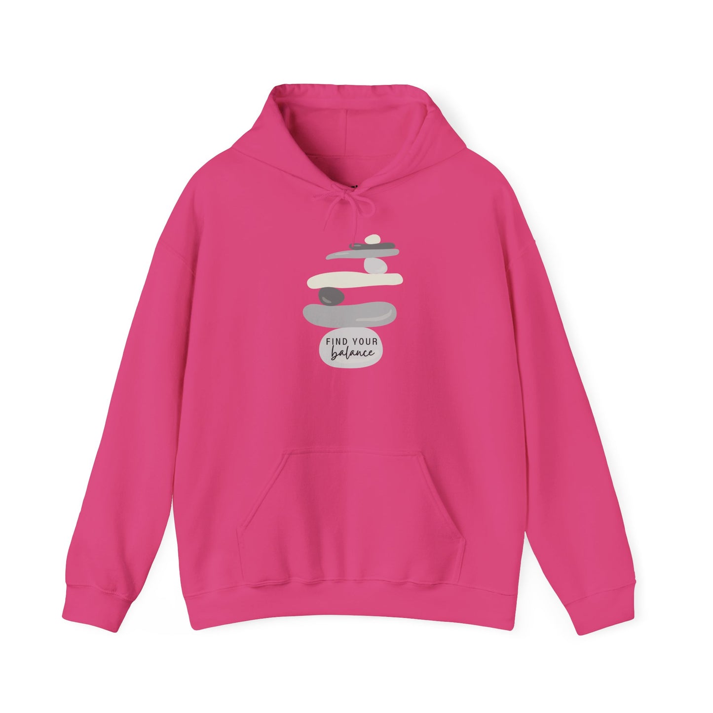 Find Your Balance Motivational Hoodie, Unisex Sweatshirt, Casual Comfort Wear, Gift for Teens, Inspirational Clothing, Everyday Hoodie
