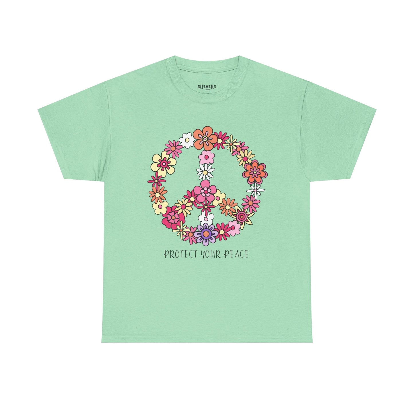 Protect Your Peace Empowering Unisex Heavy Cotton Tee, Self-Love T-Shirt, Affirmation Apparel, Gift for Friends, Motivational Clothing