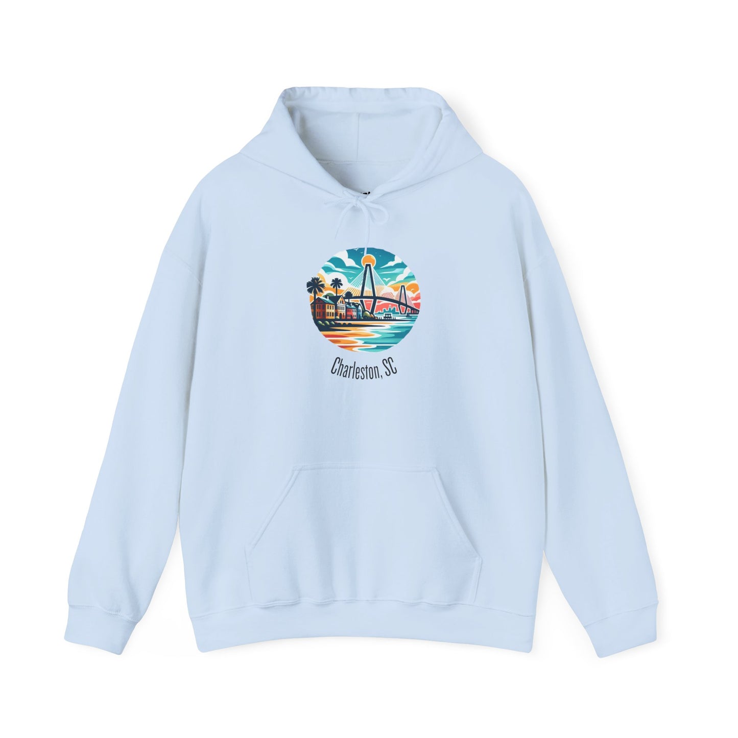 Charleston SC Hoodie, Coastal Sweatshirt, Beach Lover Gift, Unisex Pullover, Summer Vacation Apparel