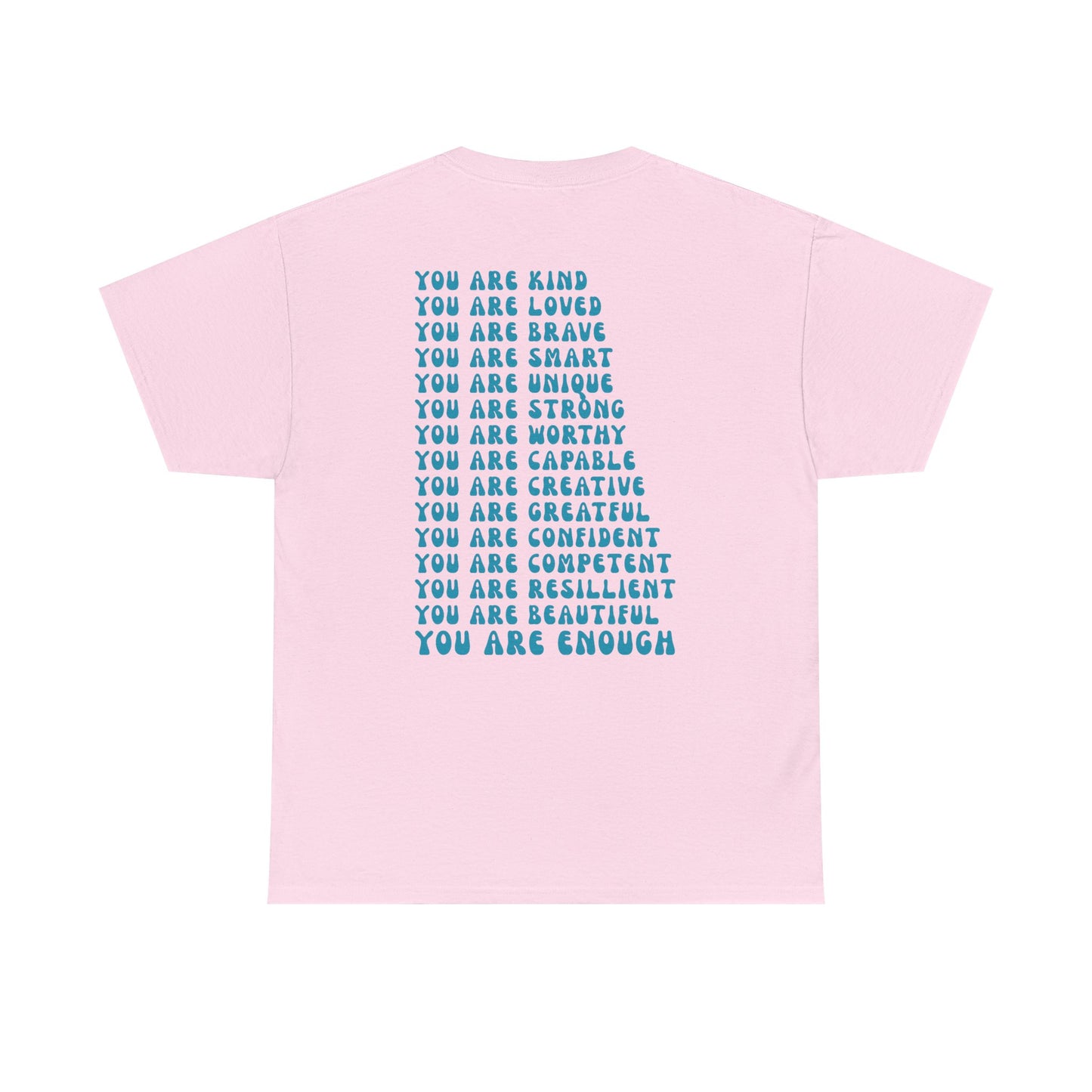 You Are Enough Empowering Unisex Heavy Cotton Tee, Self-Love T-Shirt, Affirmation Apparel, Gift for Friends, Motivational Clothing