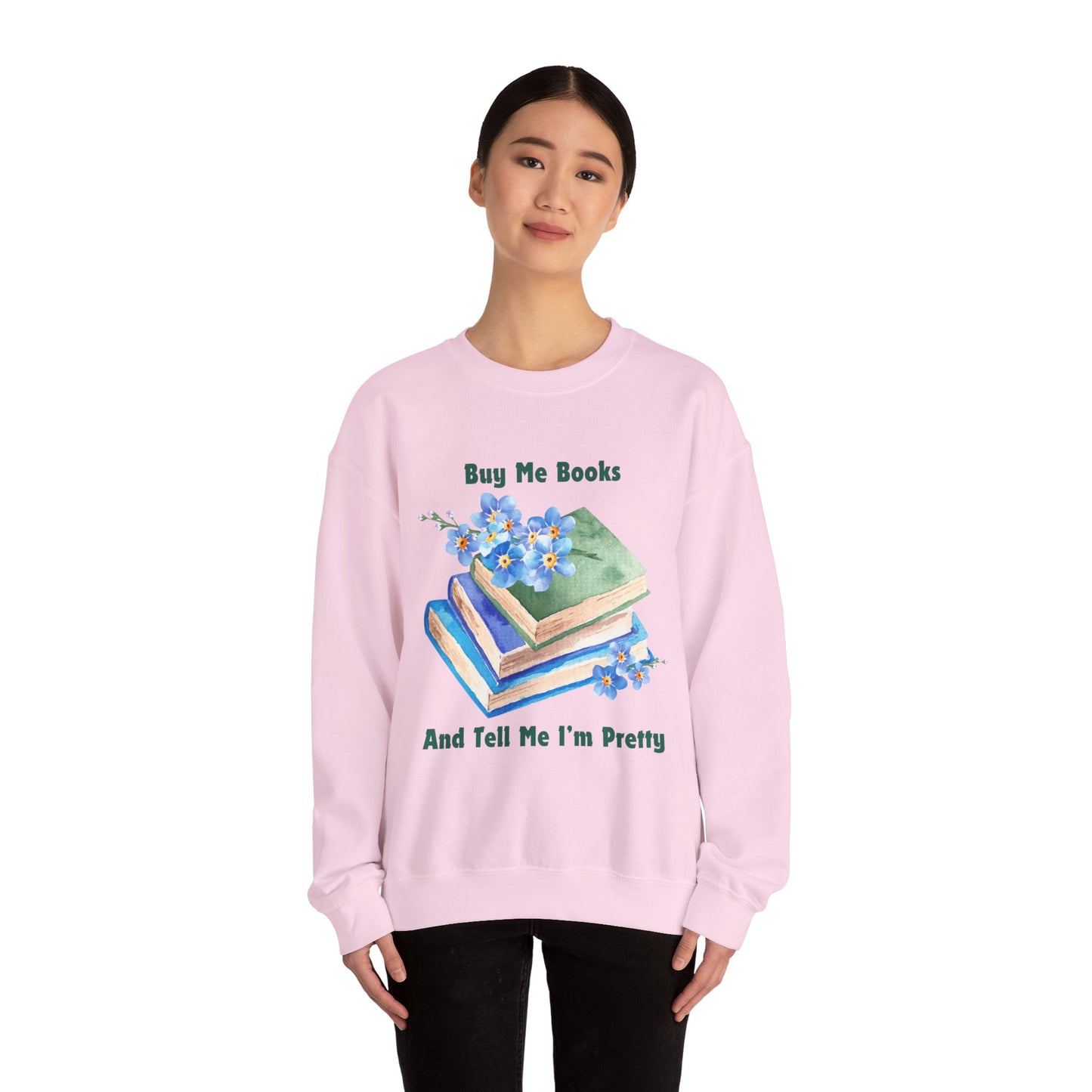 Buy Me Books, Cozy Bibliophile Sweatshirt, Perfect Gift for Book Lovers, Literary Apparel, Cozy Reading Gift, Cute Bookworm Crewneck