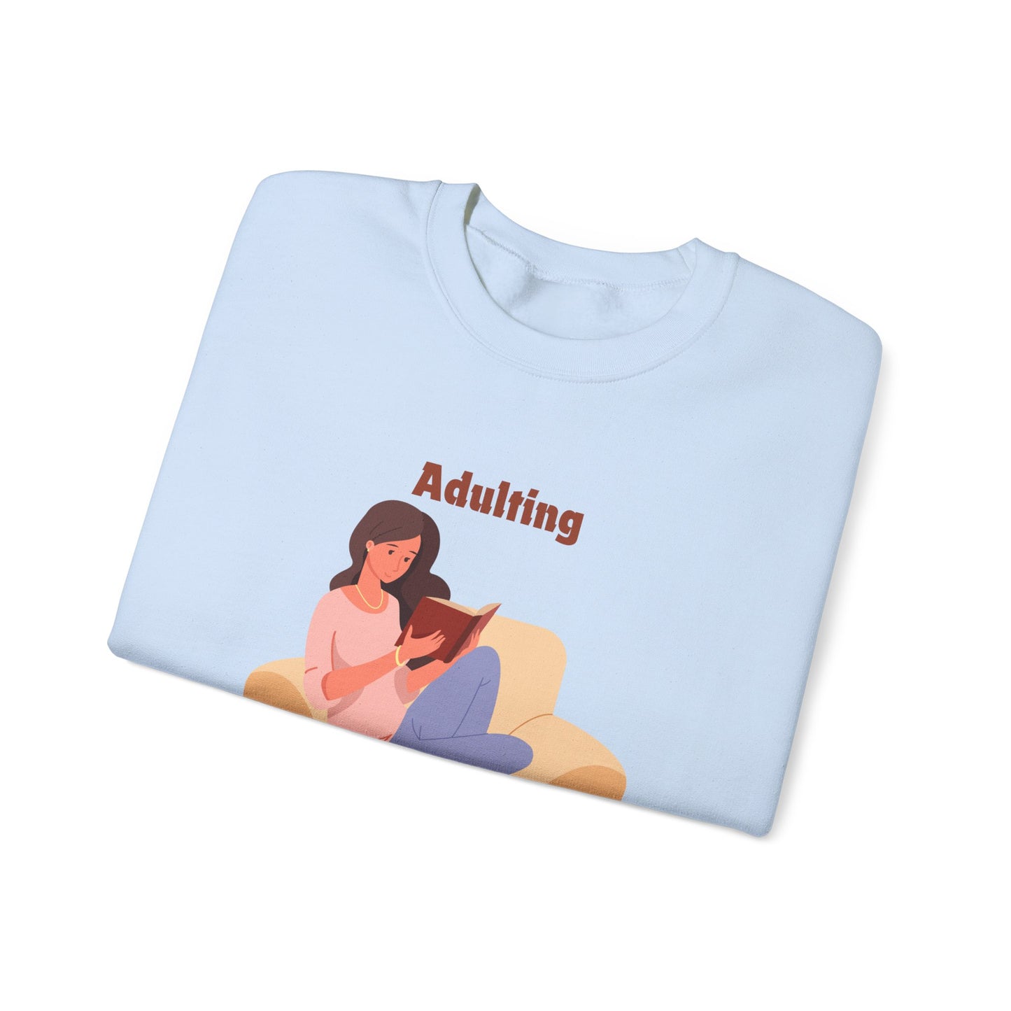 Adulting Cuts into My Reading Time Sweatshirt, Perfect Gift for Book Lovers, Literary Apparel, Cozy Reading Gift, Cute Bookworm Crewneck