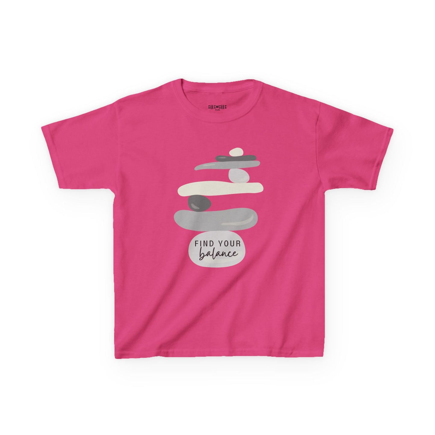 Find Your Balance Motivational Kids T-Shirt, Positive Affirmation Shirt, Gift for Children, Encouraging Apparel