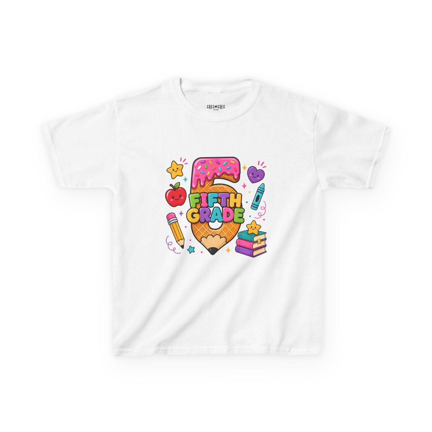 5th Grade T‑Shirt — Cute Ice Cream Pencil Tee