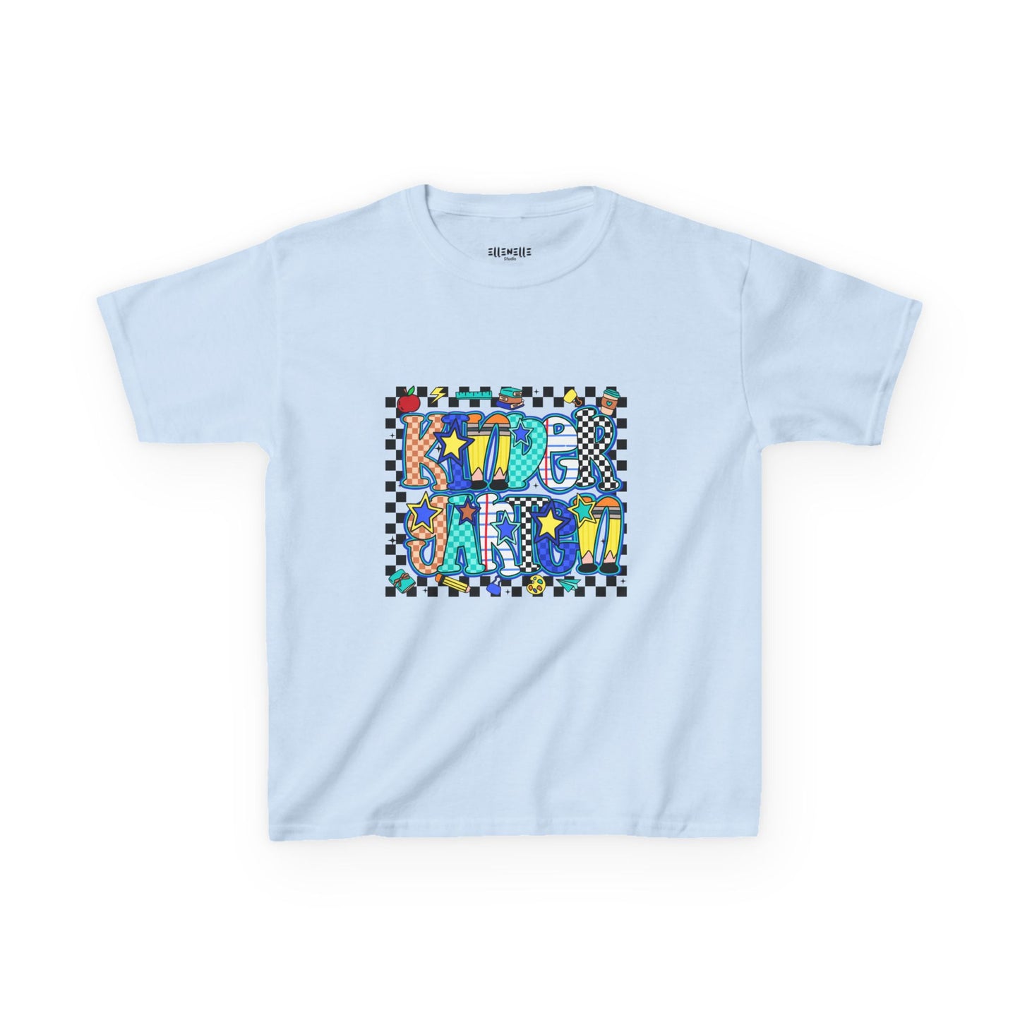 Kindergarten T‑Shirt — Checkerboard Back-to-School Tee