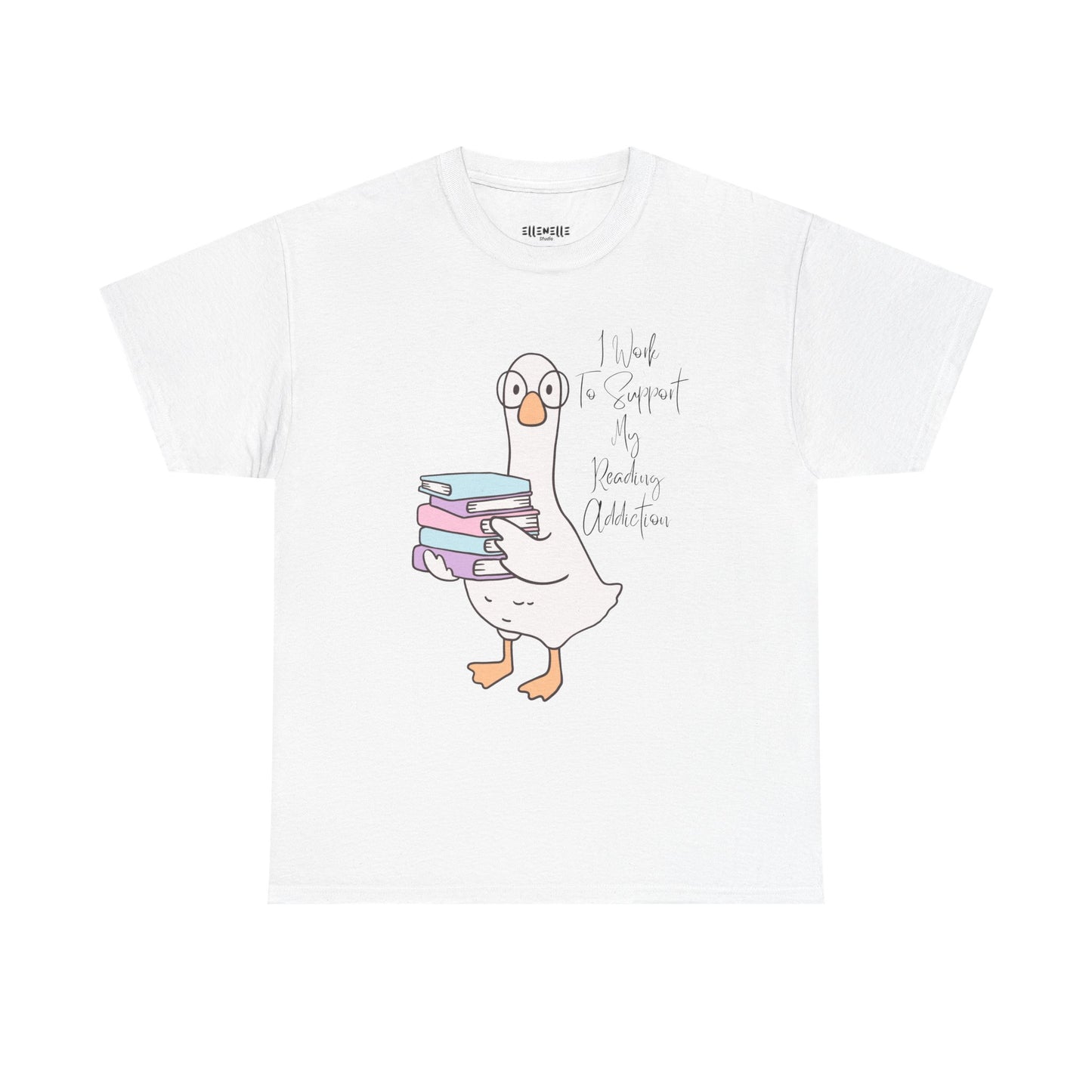 I Work to Support My Reading Addiction T-Shirt, Unisex Tee