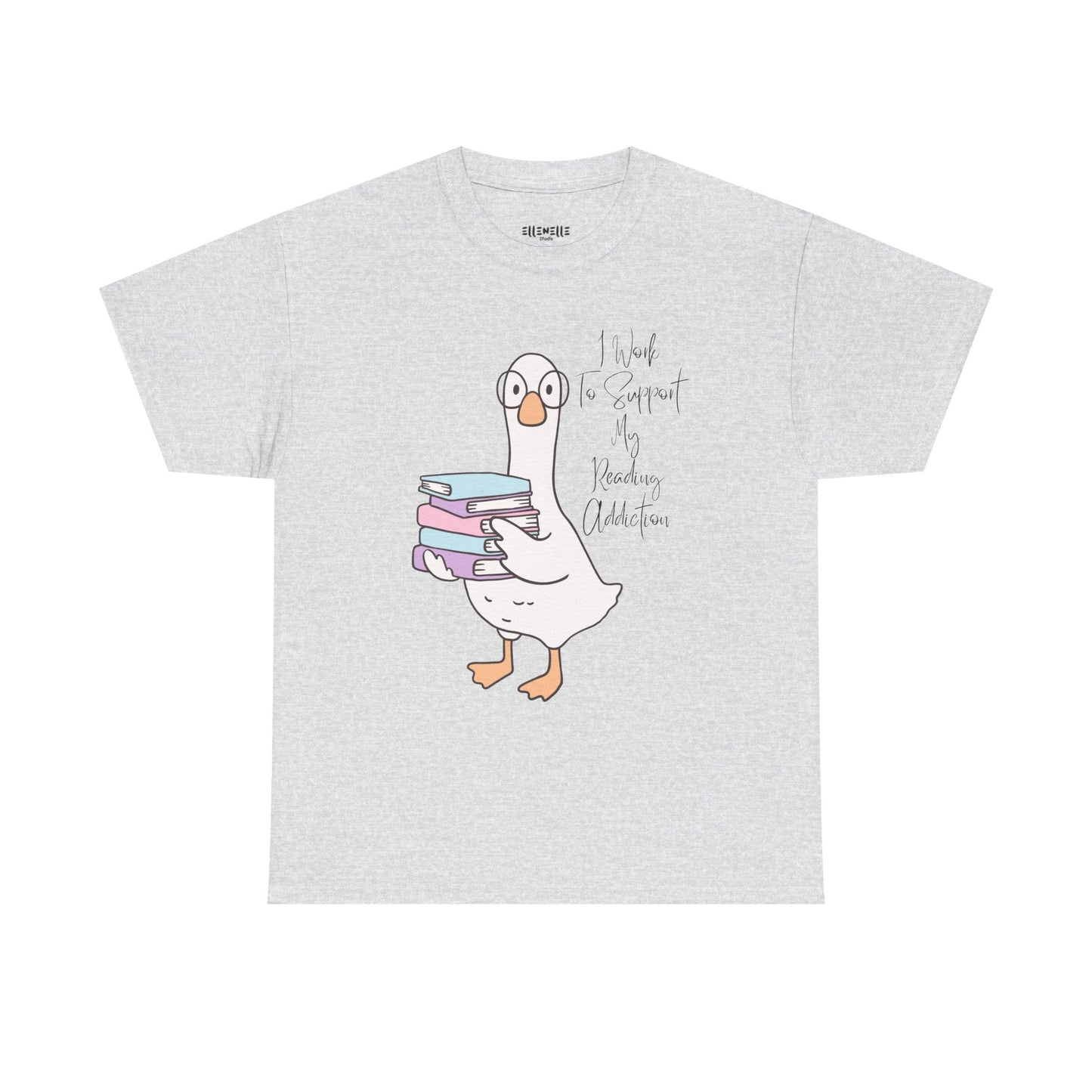 I Work to Support My Reading Addiction T-Shirt, Unisex Tee