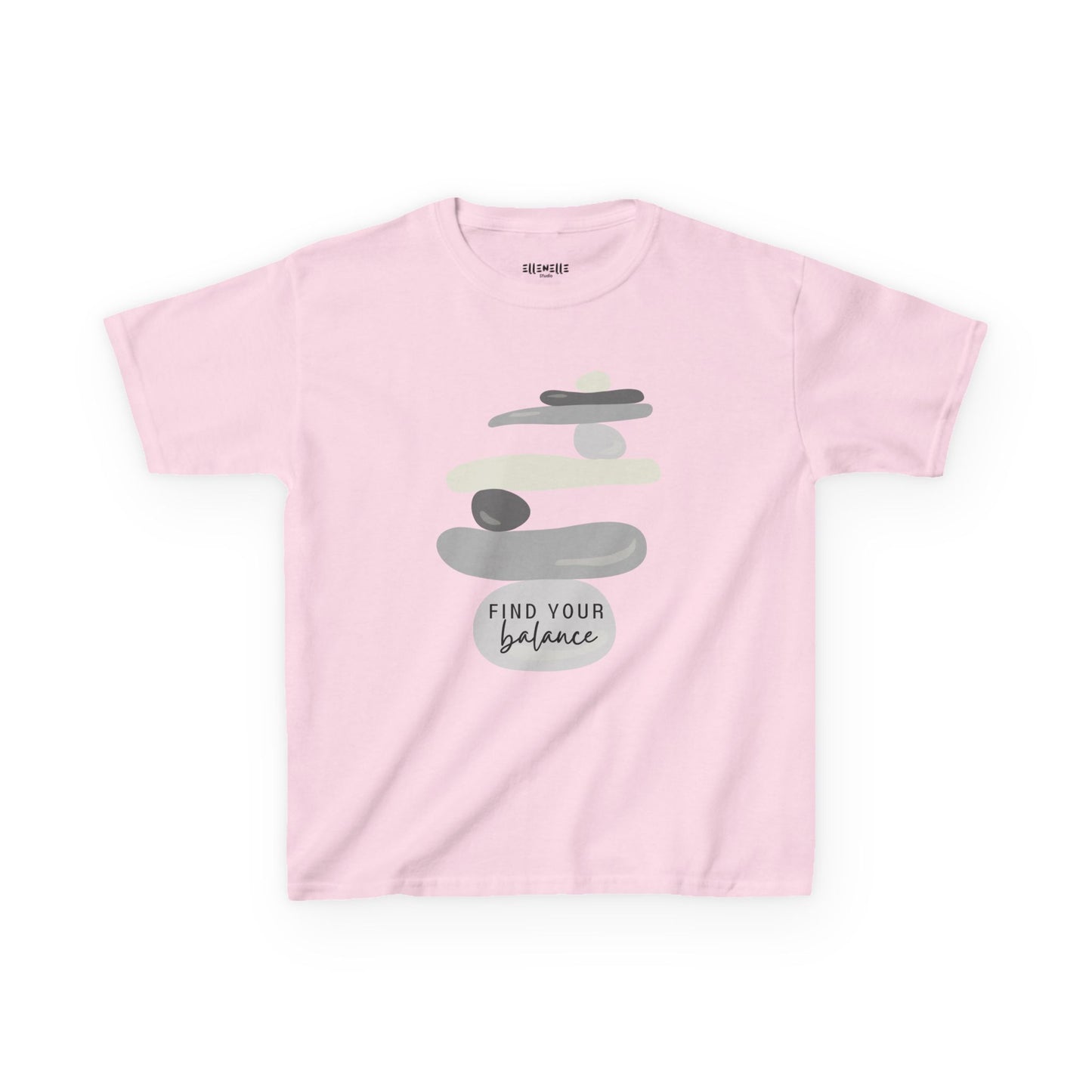 Find Your Balance Motivational Kids T-Shirt, Positive Affirmation Shirt, Gift for Children, Encouraging Apparel