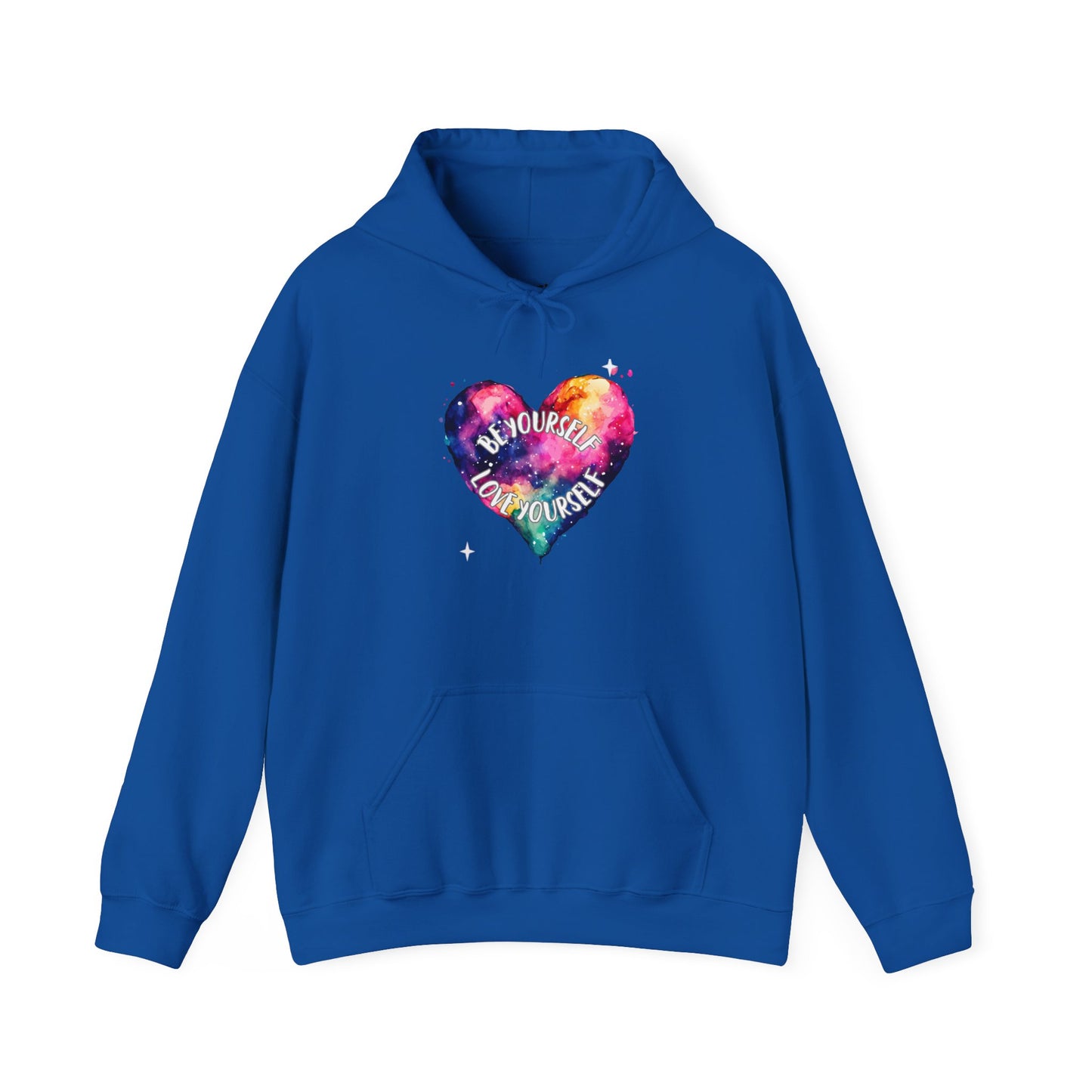 Be Yourself Love Yourself Motivational Hoodie, Unisex Sweatshirt, Casual Comfort Wear, Gift for Teens, Inspirational Clothing, Everyday Hoodie