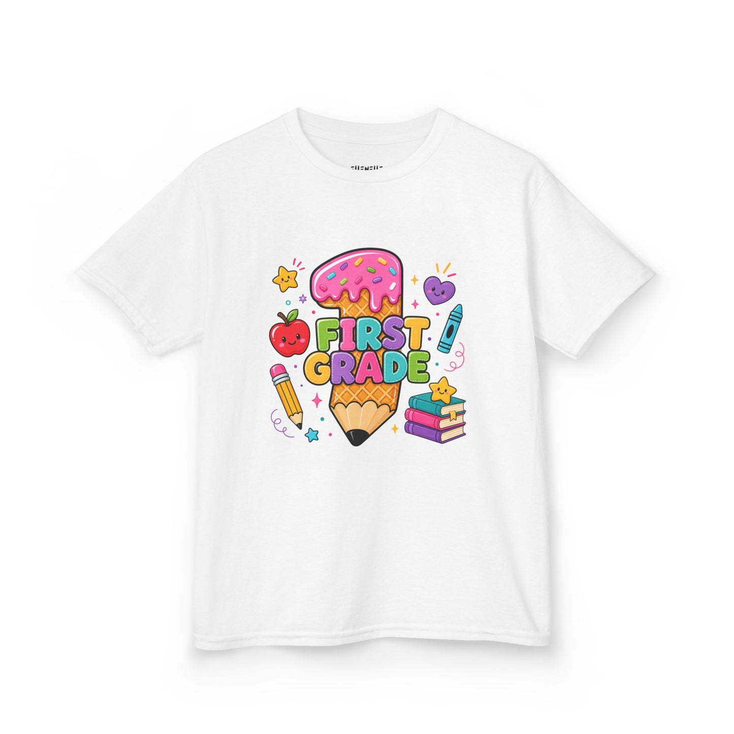 1st Grade T‑Shirt — Cute Ice Cream Pencil Tee