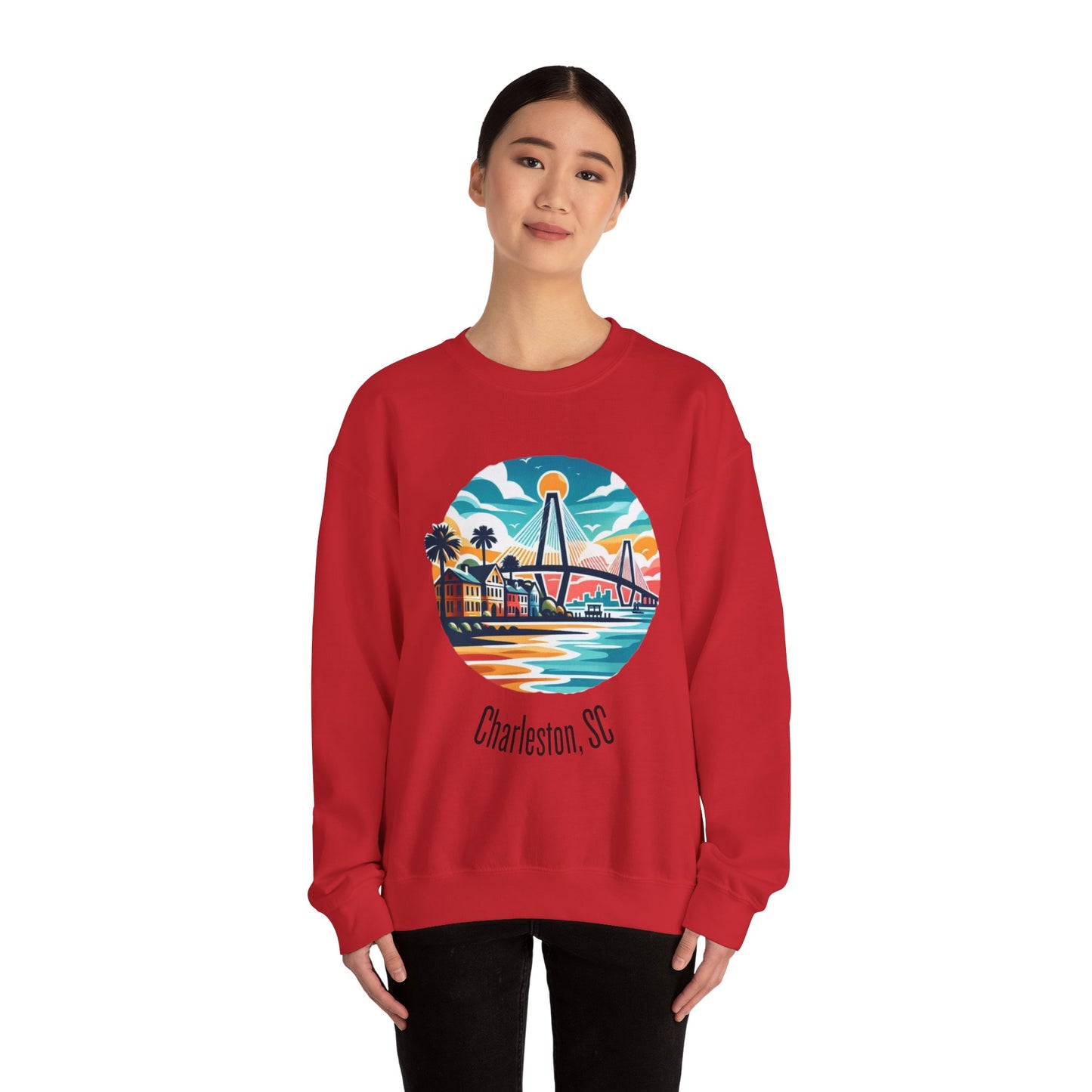 Charleston SC Sweatshirt, Cozy Crewneck, Charleston Gift, Travel Souvenir, Unisex Sweatshirt, Beach Vibes Apparel, Casual Wear