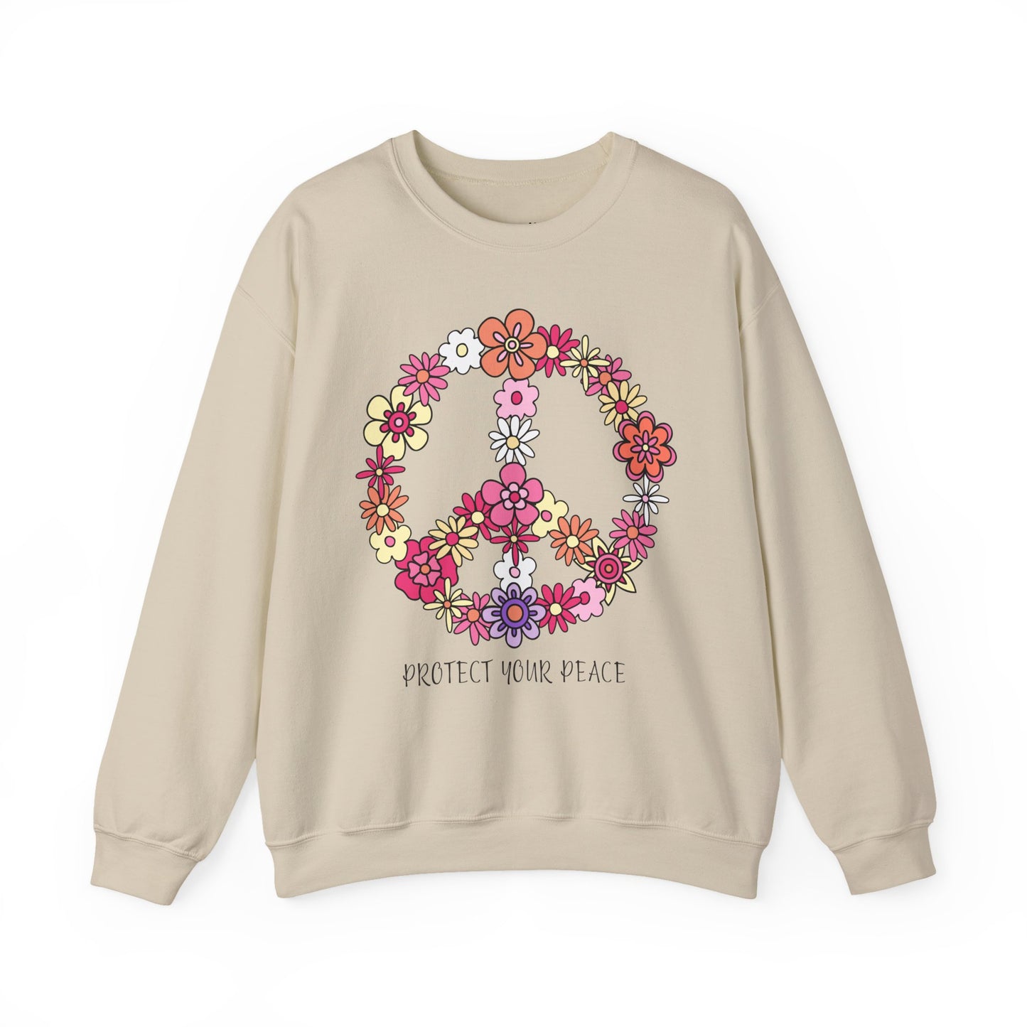 Protect Your Peace Empowering Unisex Crewneck Sweatshirt, Affirmation Apparel, Motivational Gift, Cozy Self-Care Clothing, Inspirational Wear