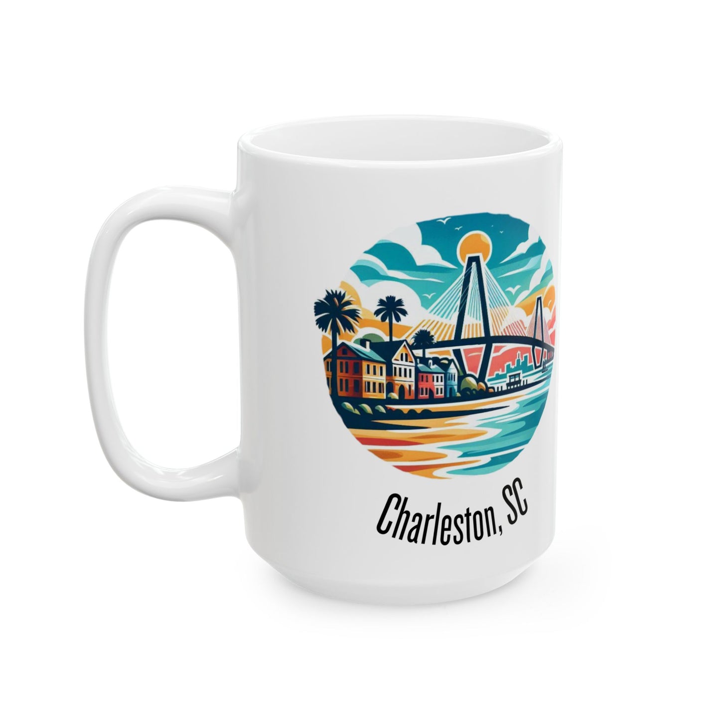 Charleston SC Ceramic Mug - Perfect for Coffee Lovers, Beach Dreamers, Gift for Summer, Vacation, Relaxation