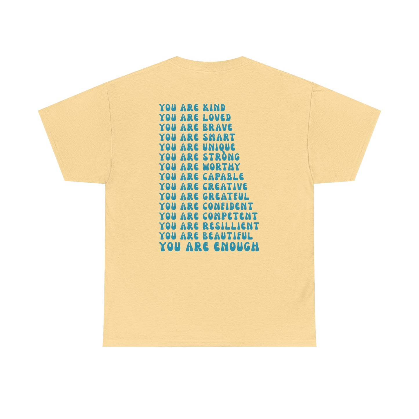 You Are Enough Empowering Unisex Heavy Cotton Tee, Self-Love T-Shirt, Affirmation Apparel, Gift for Friends, Motivational Clothing
