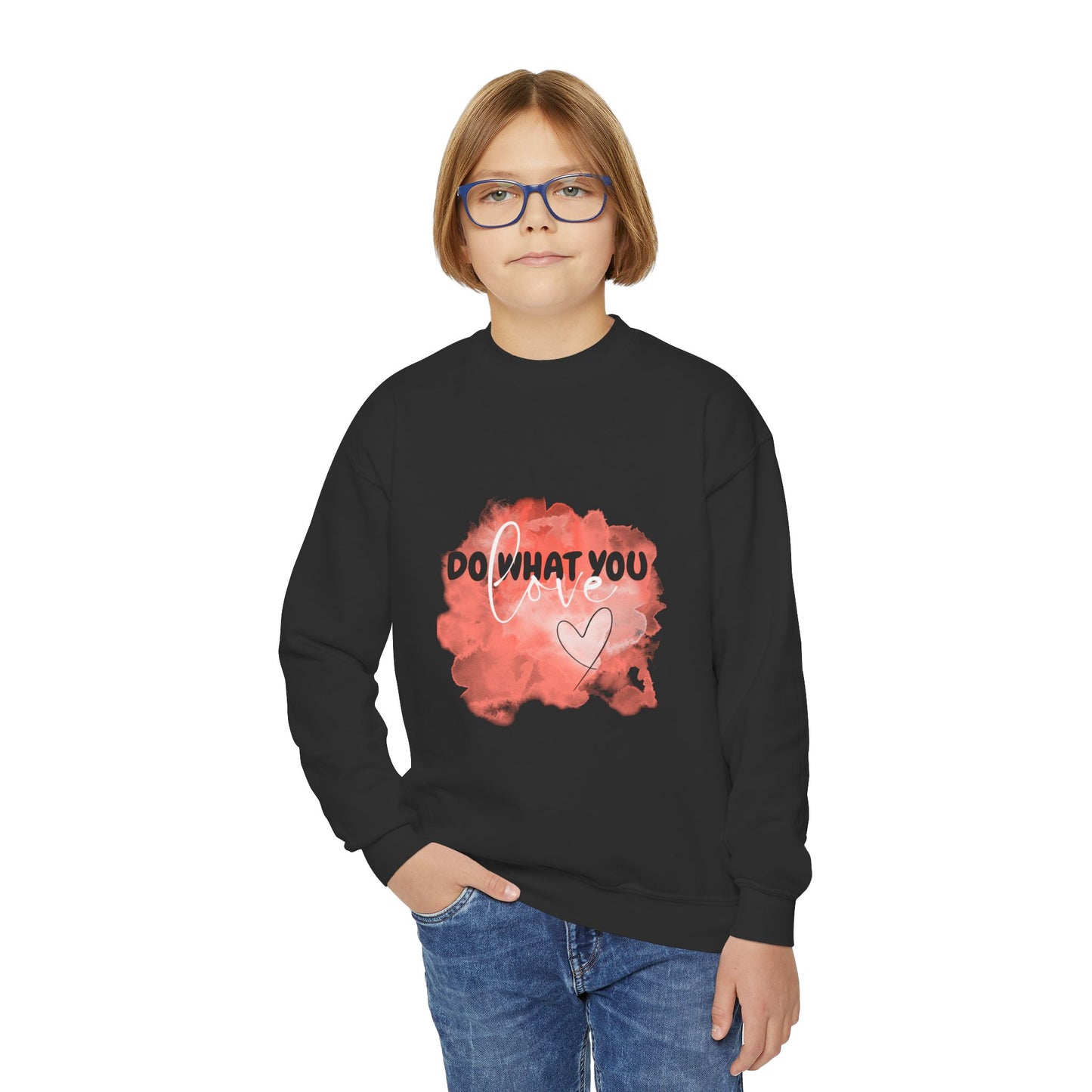 Do What You Love Empowering Youth Crewneck Sweatshirt, Inspirational Apparel, Affirmation Gift, Motivational Sweatshirt, Positive Vibes Clothing