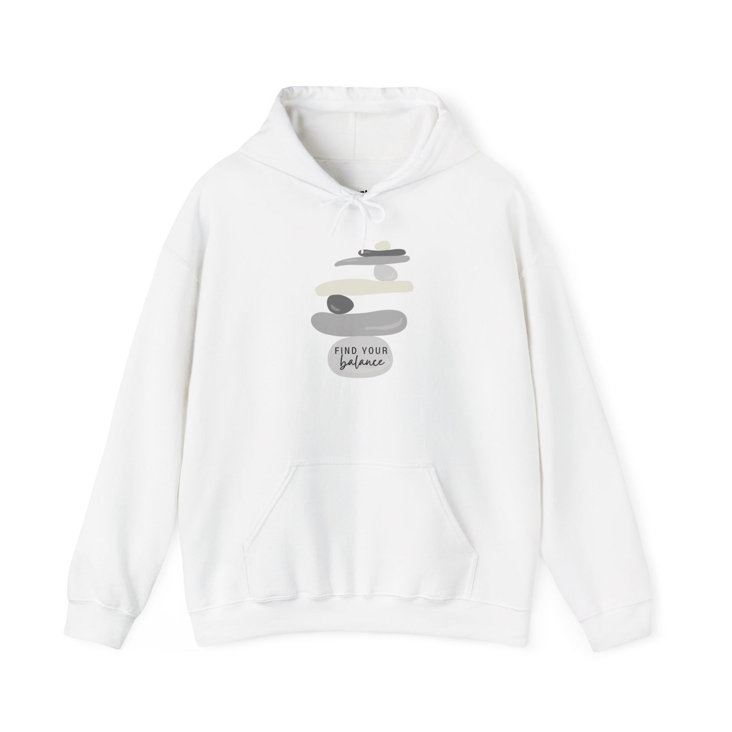 Find Your Balance Motivational Hoodie, Unisex Sweatshirt, Casual Comfort Wear, Gift for Teens, Inspirational Clothing, Everyday Hoodie