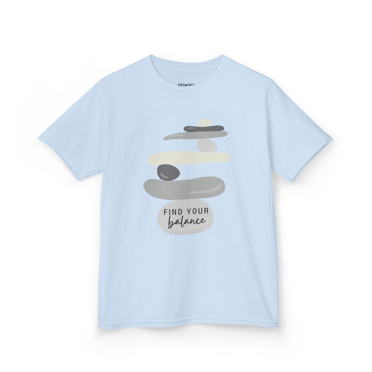 Find Your Balance Motivational Kids T-Shirt, Positive Affirmation Shirt, Gift for Children, Encouraging Apparel