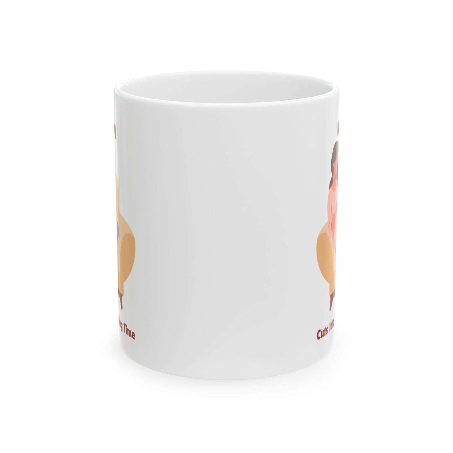 Adulting Cuts into My Reading Time Mug - Book Lover Ceramic Mug 11oz 15oz