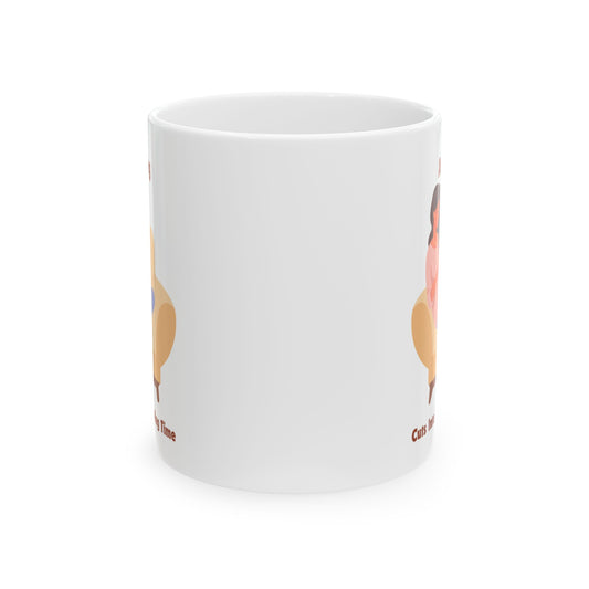 Adulting Cuts into My Reading Time Mug - Book Lover Ceramic Mug 11oz 15oz