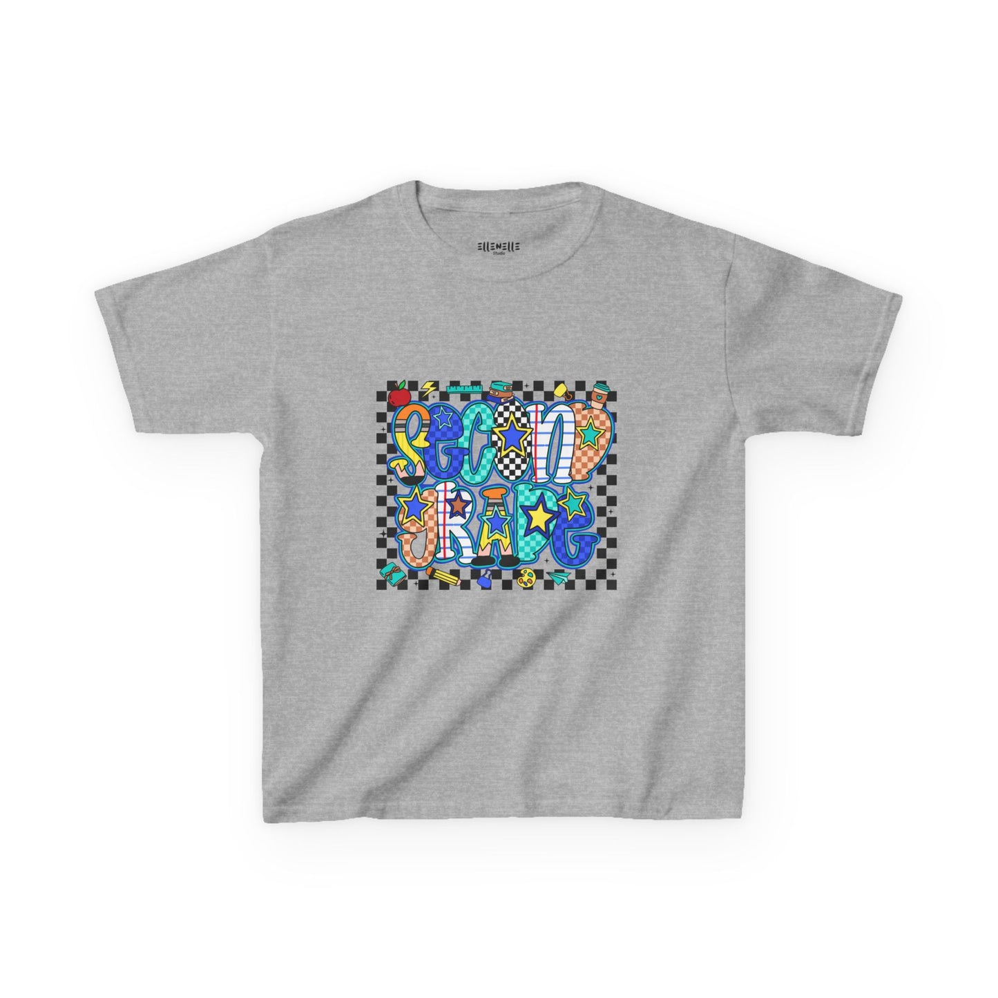 Second Grade T‑Shirt — Checkerboard Back-to-School Tee