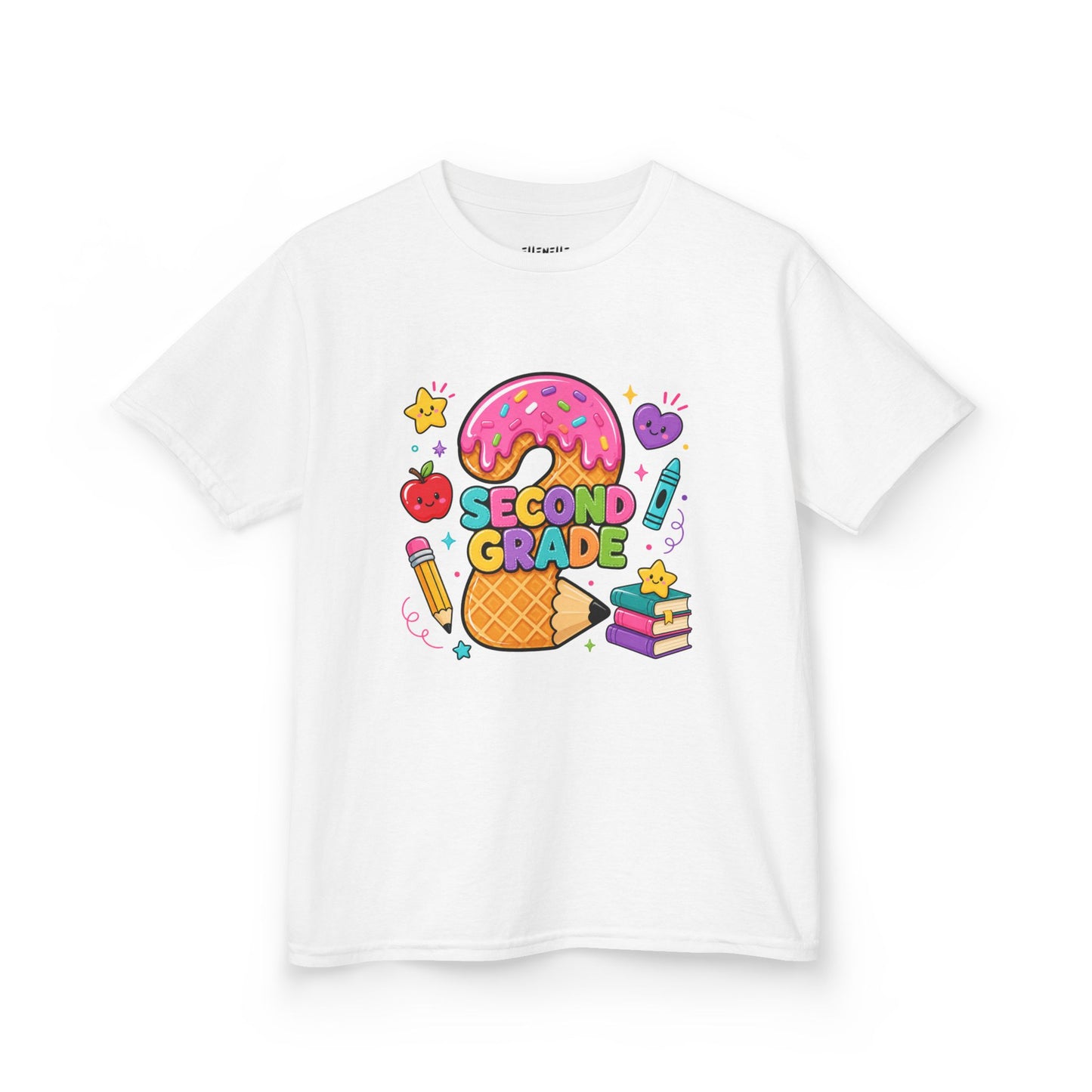 2nd Grade T‑Shirt — Cute Ice Cream Pencil Tee