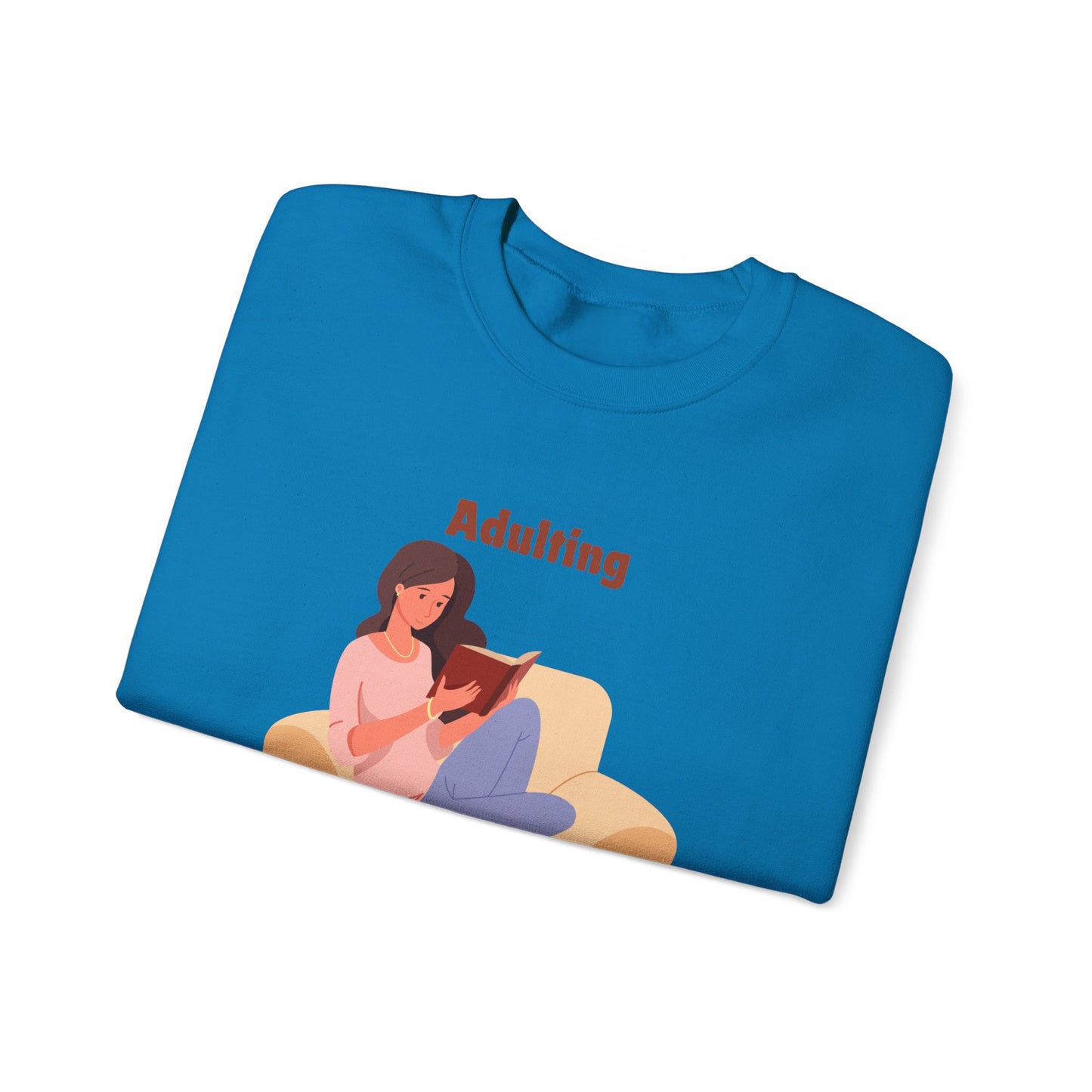 Adulting Cuts into My Reading Time Sweatshirt, Perfect Gift for Book Lovers, Literary Apparel, Cozy Reading Gift, Cute Bookworm Crewneck