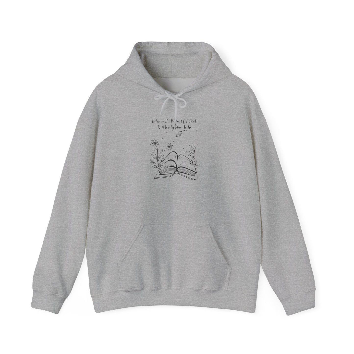 Between the Pages of a Book... Unisex Hooded Sweatshirt with Library Design, Cozy Literature Hoodie for Book Lovers, Perfect Gift for Readers, Literary [...]