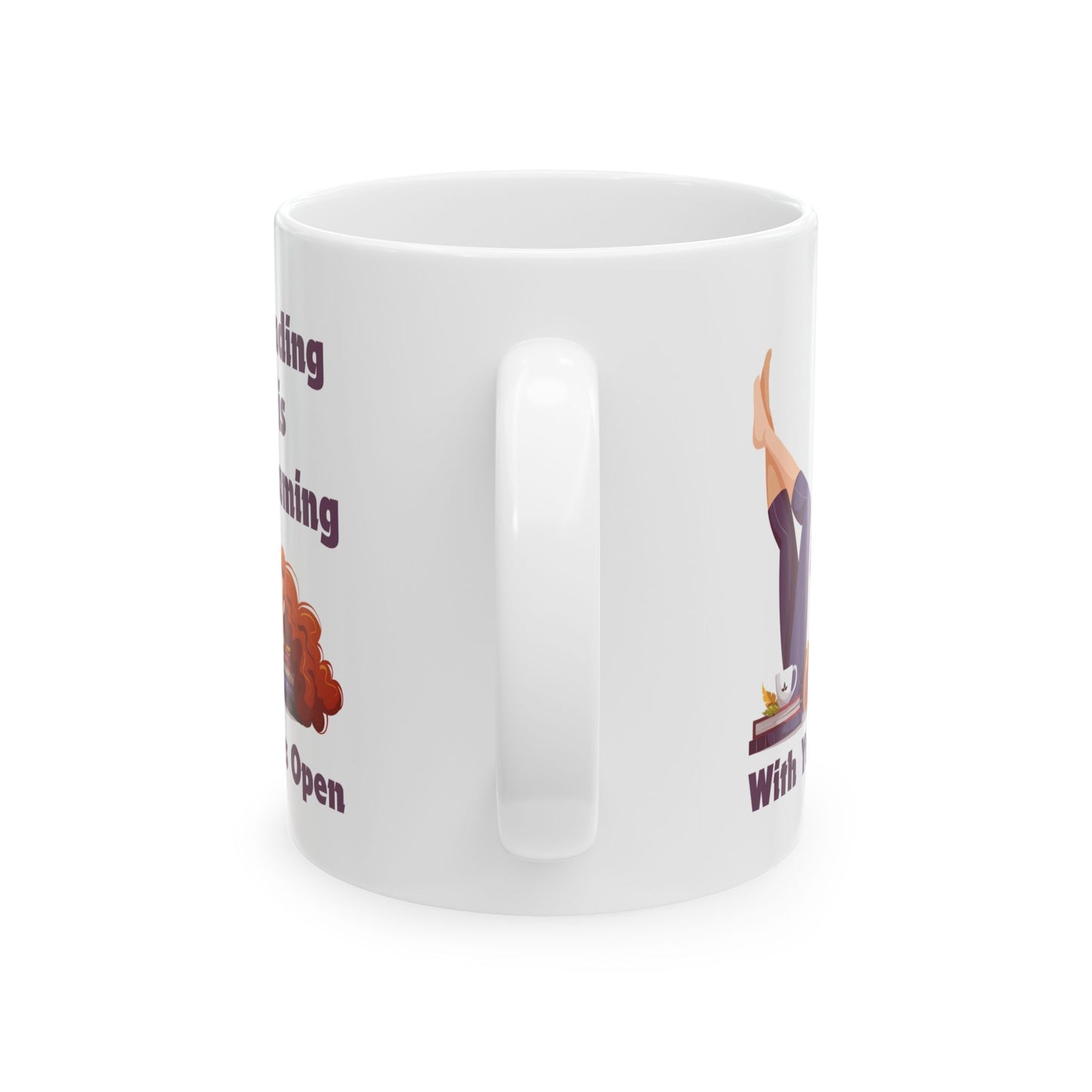 Reading is Dreaming With My Eyes Open Mug - Book Lover Ceramic Mug 11oz 15oz