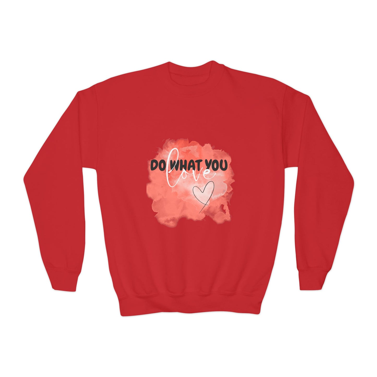 Do What You Love Empowering Youth Crewneck Sweatshirt, Inspirational Apparel, Affirmation Gift, Motivational Sweatshirt, Positive Vibes Clothing