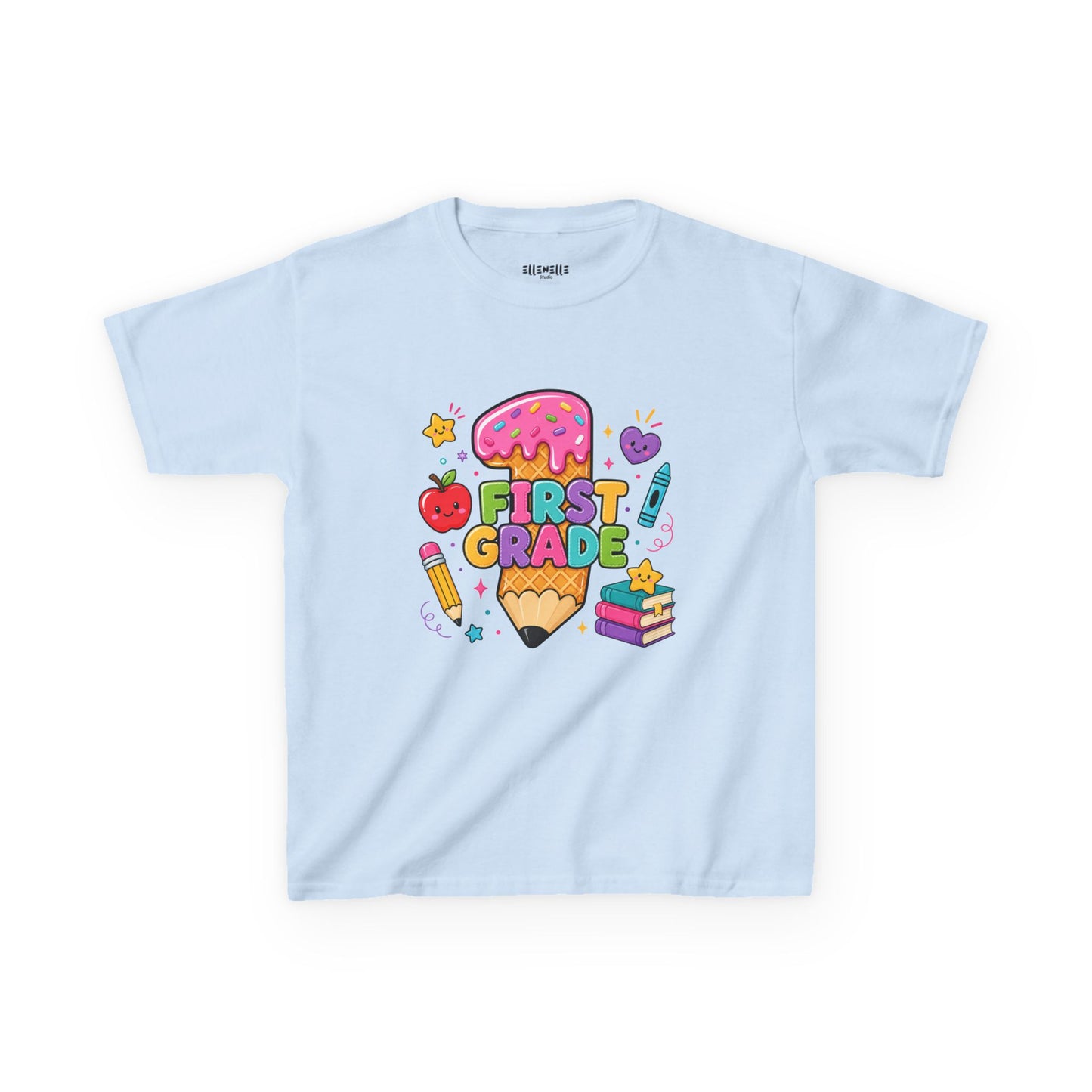 1st Grade T‑Shirt — Cute Ice Cream Pencil Tee