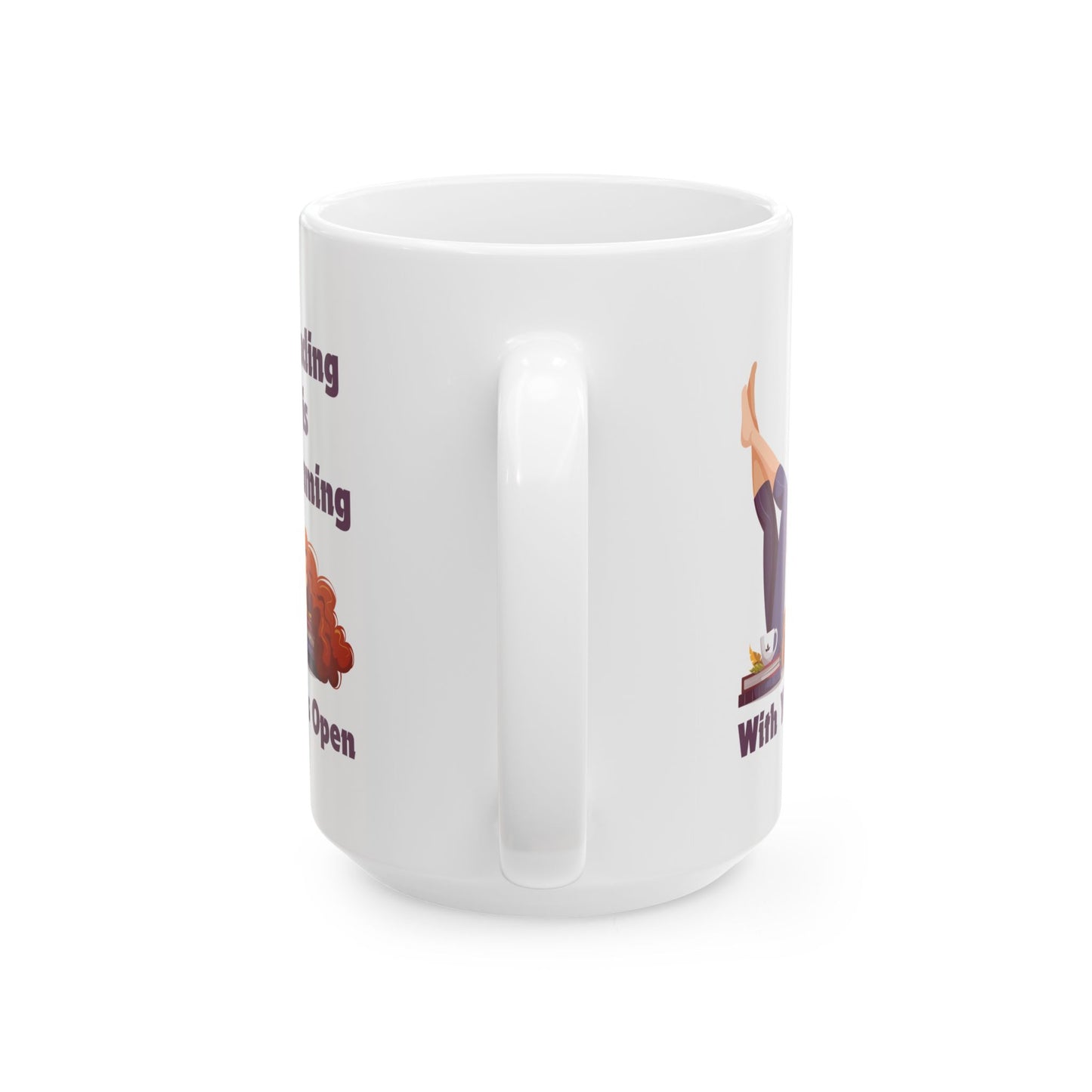 Reading is Dreaming With My Eyes Open Mug - Book Lover Ceramic Mug 11oz 15oz