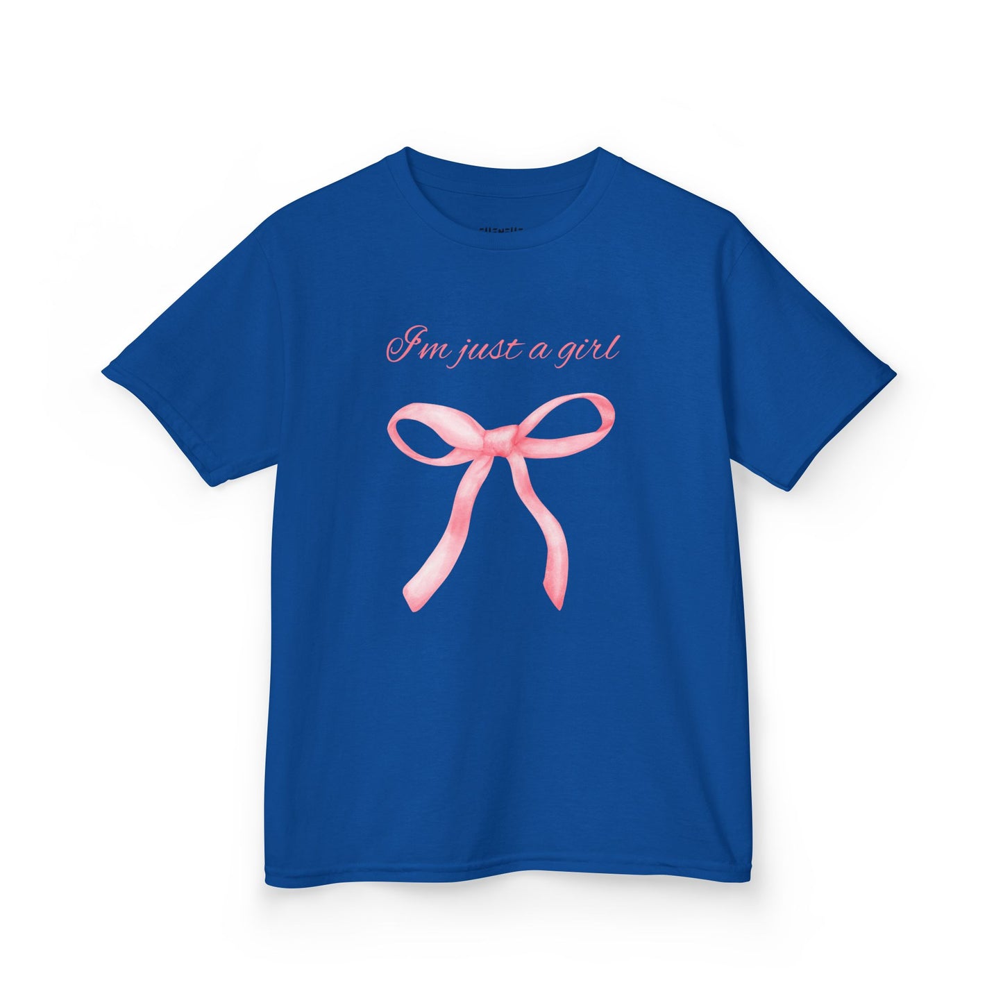 I'm Just a Girl, Pink Bow Cotton Tee, Pink Bow T-Shirt