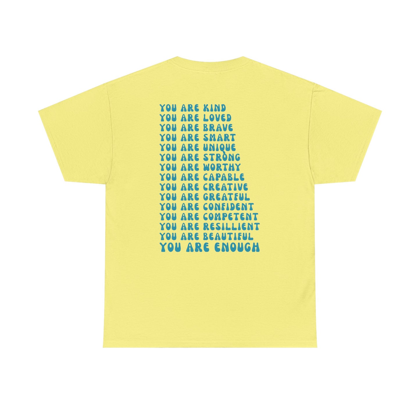 You Are Enough Empowering Unisex Heavy Cotton Tee, Self-Love T-Shirt, Affirmation Apparel, Gift for Friends, Motivational Clothing