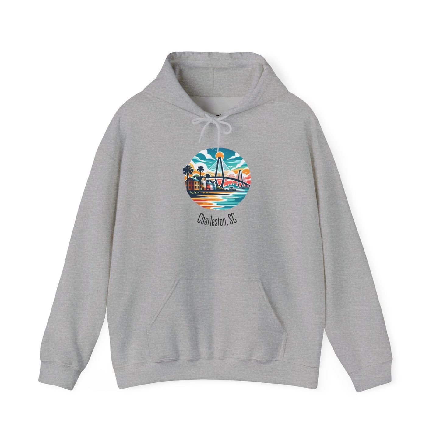 Charleston SC Hoodie, Coastal Sweatshirt, Beach Lover Gift, Unisex Pullover, Summer Vacation Apparel