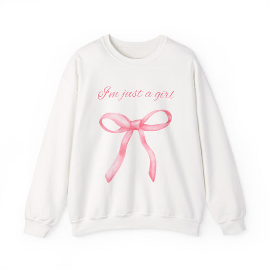 I'm Just A Girl Sweatshirt, Perfect Gift, Cozy Gift, Cute Crewneck