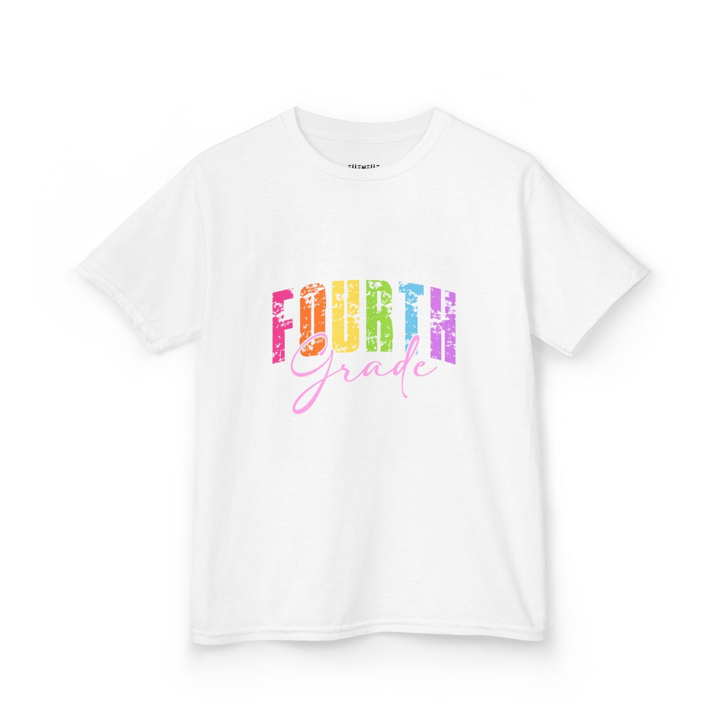 Distressed Fourth Grade T‑Shirt — Bright Back-to-School Tee