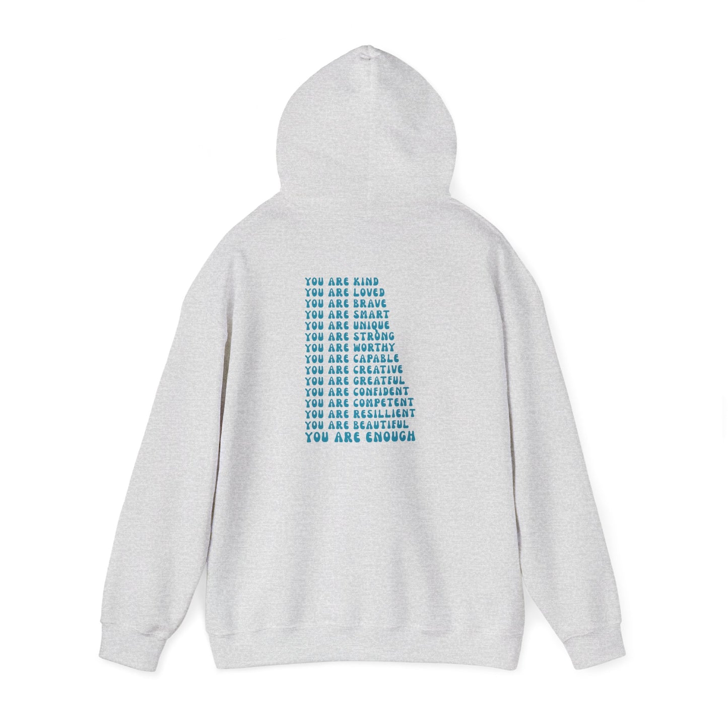 You Are Enough Motivational Hoodie, Unisex Sweatshirt, Casual Comfort Wear, Gift for Teens, Inspirational Clothing, Everyday Hoodie