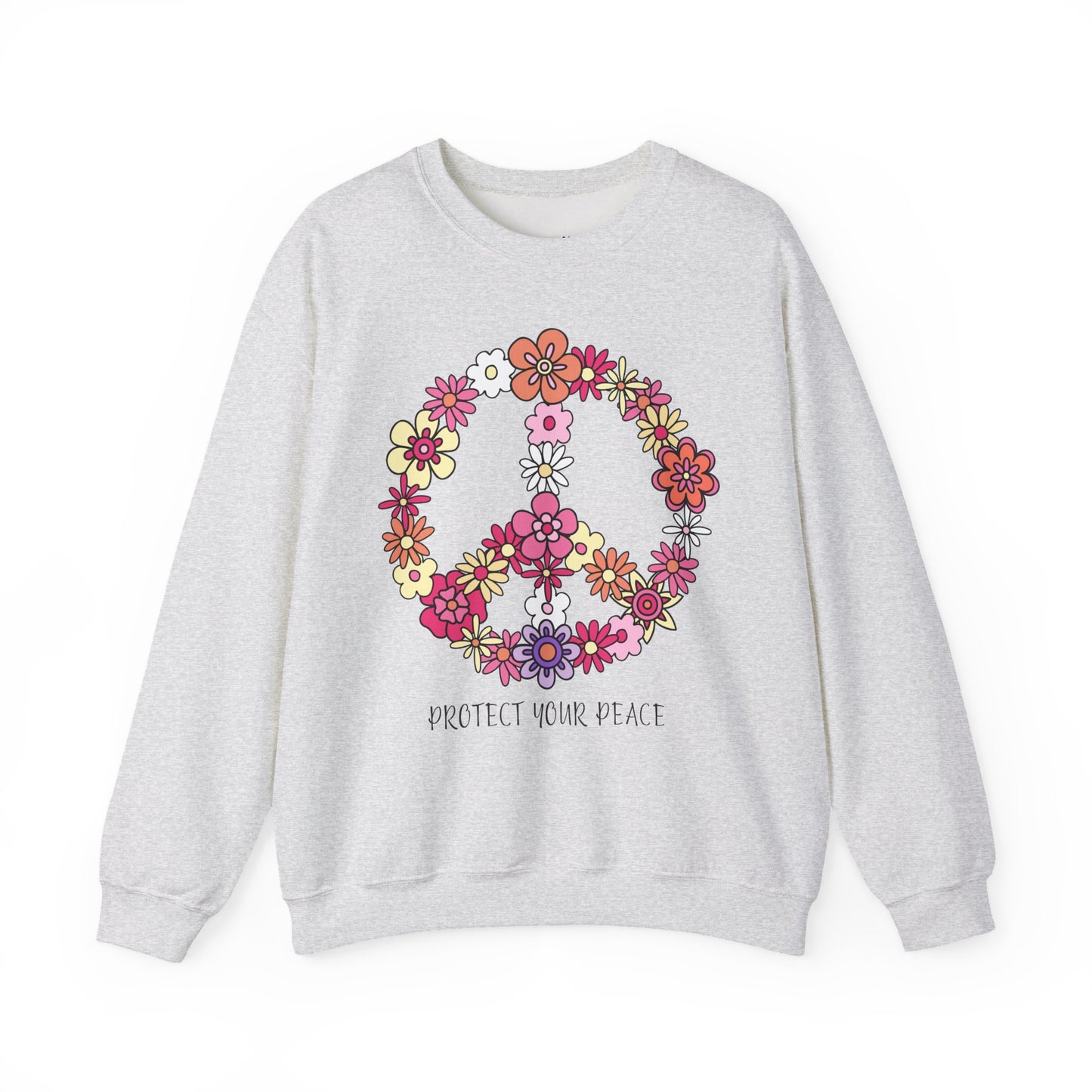 Protect Your Peace Empowering Unisex Crewneck Sweatshirt, Affirmation Apparel, Motivational Gift, Cozy Self-Care Clothing, Inspirational Wear
