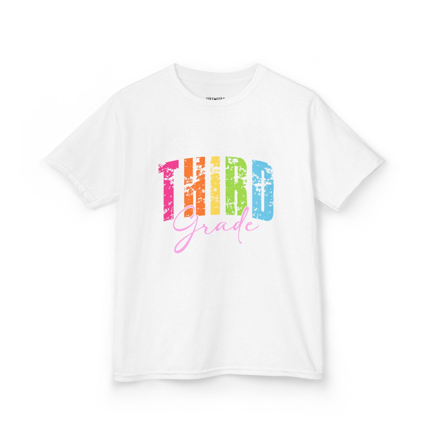 Distressed Third Grade T‑Shirt — Bright Back-to-School Tee
