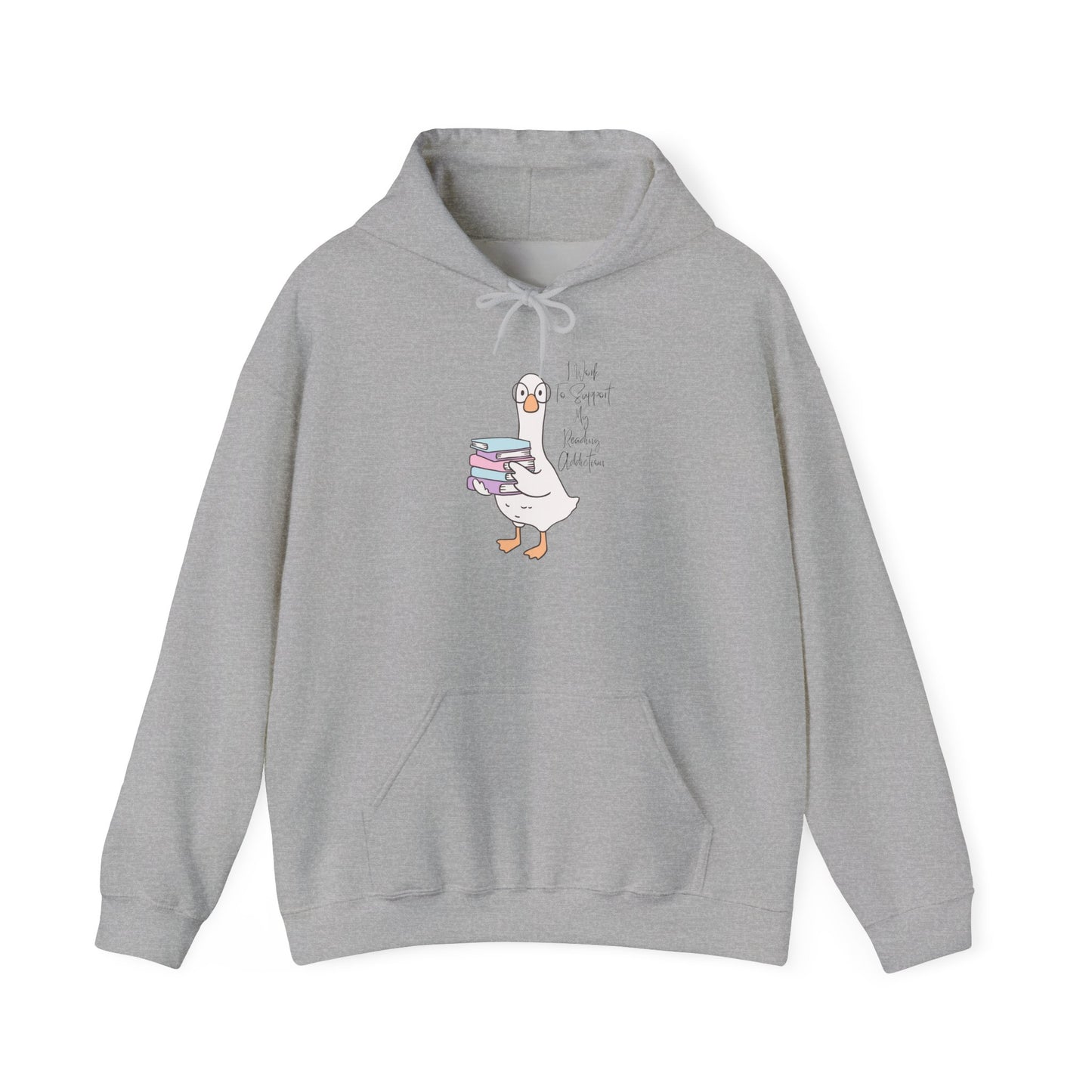 I Work to Support My Reading Addiction Unisex Hooded Sweatshirt with Library Design, Cozy Literature Hoodie for Book Lovers, Perfect Gift for Readers, Literary [...]