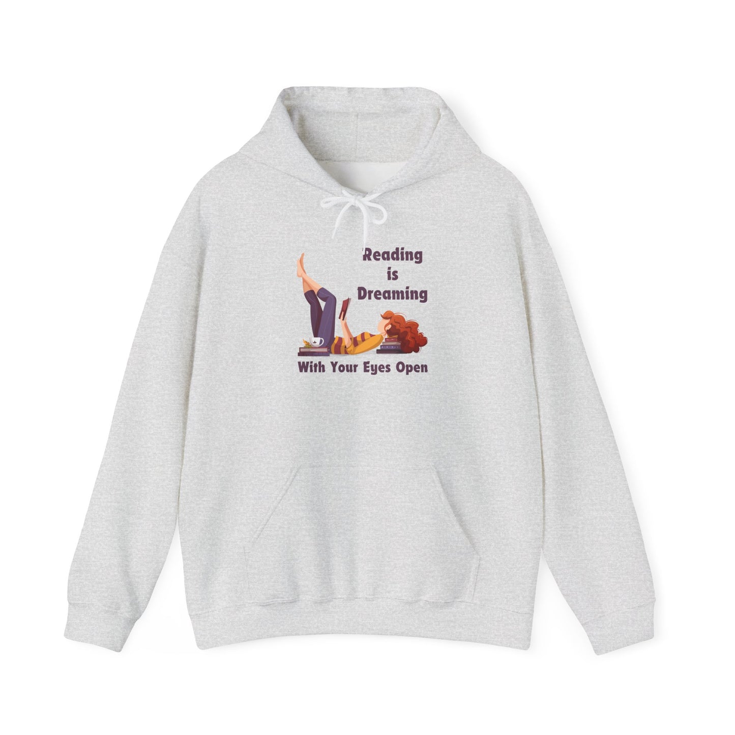 Reading is Dreaming With My Eyes Open... Unisex Hooded Sweatshirt with Library Design, Cozy Literature Hoodie for Book Lovers, Perfect Gift for Readers, Literary [...]