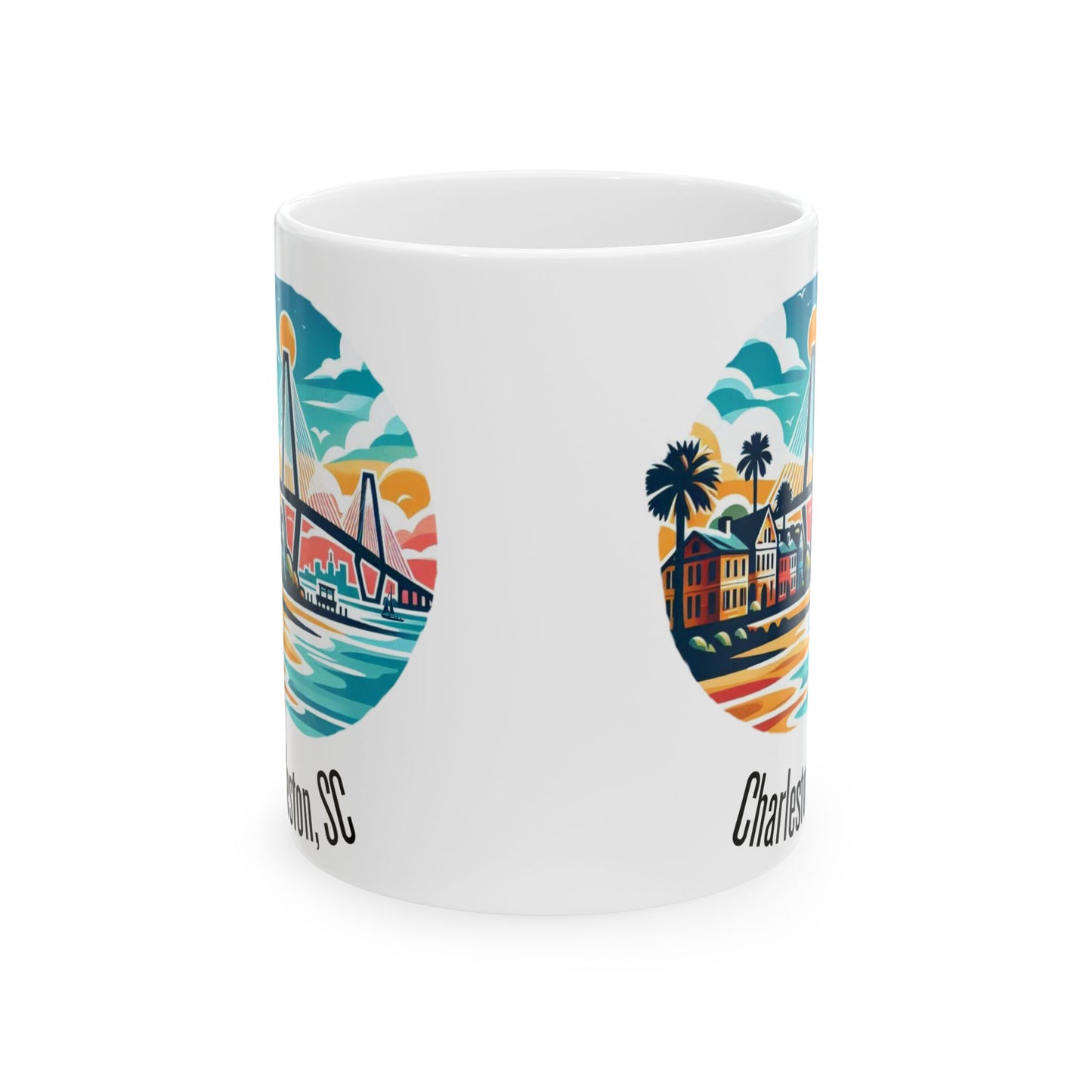 Charleston SC Ceramic Mug - Perfect for Coffee Lovers, Beach Dreamers, Gift for Summer, Vacation, Relaxation