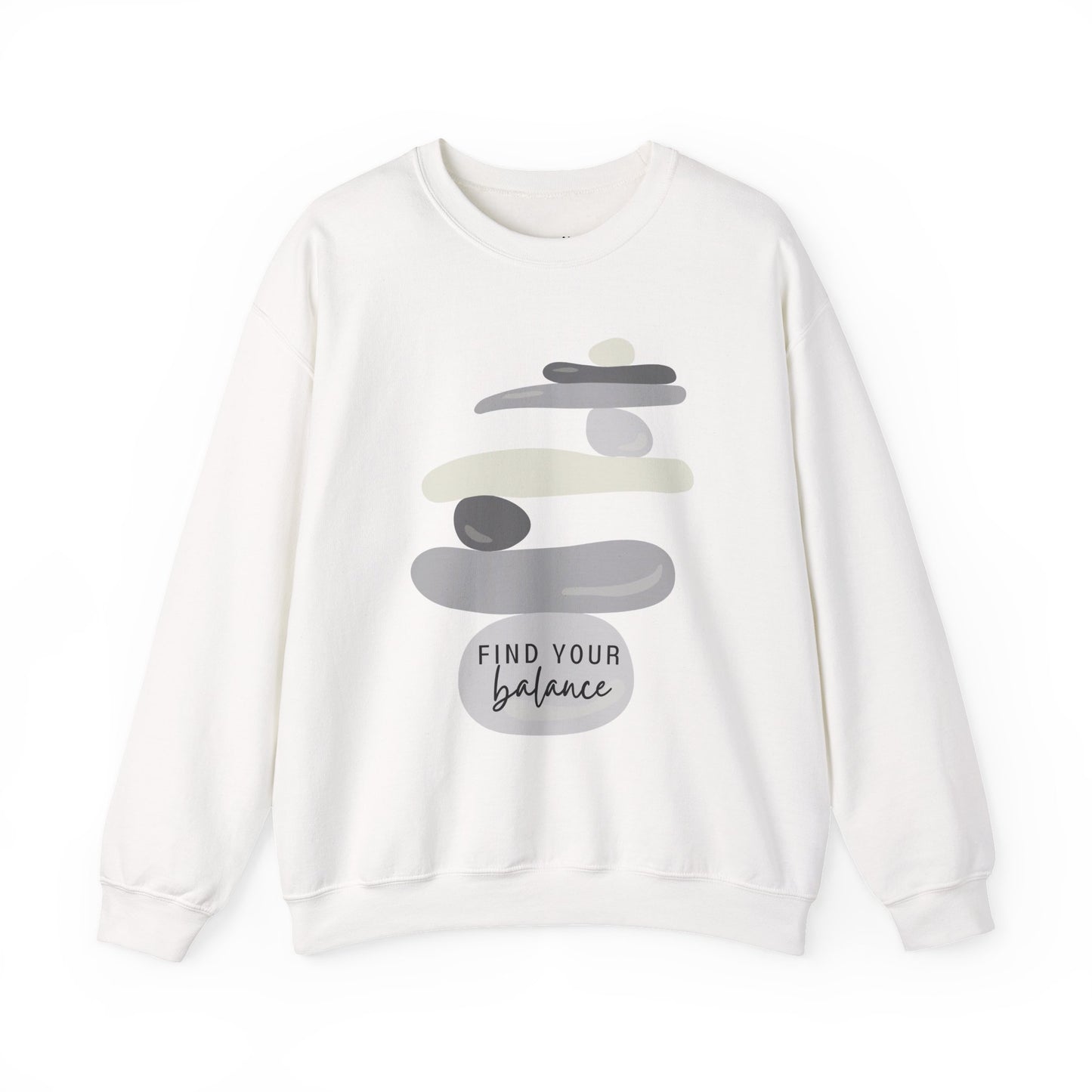 Find Your Balance Empowering Unisex Crewneck Sweatshirt, Affirmation Apparel, Motivational Gift, Cozy Self-Care Clothing, Inspirational Wear