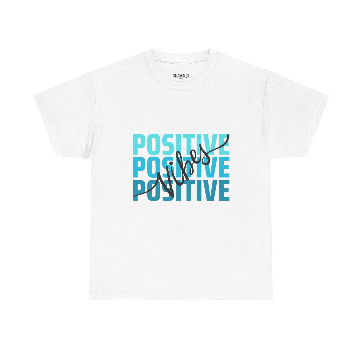 Positive Vibes Empowering Unisex Heavy Cotton Tee, Self-Love T-Shirt, Affirmation Apparel, Gift for Friends, Motivational Clothing