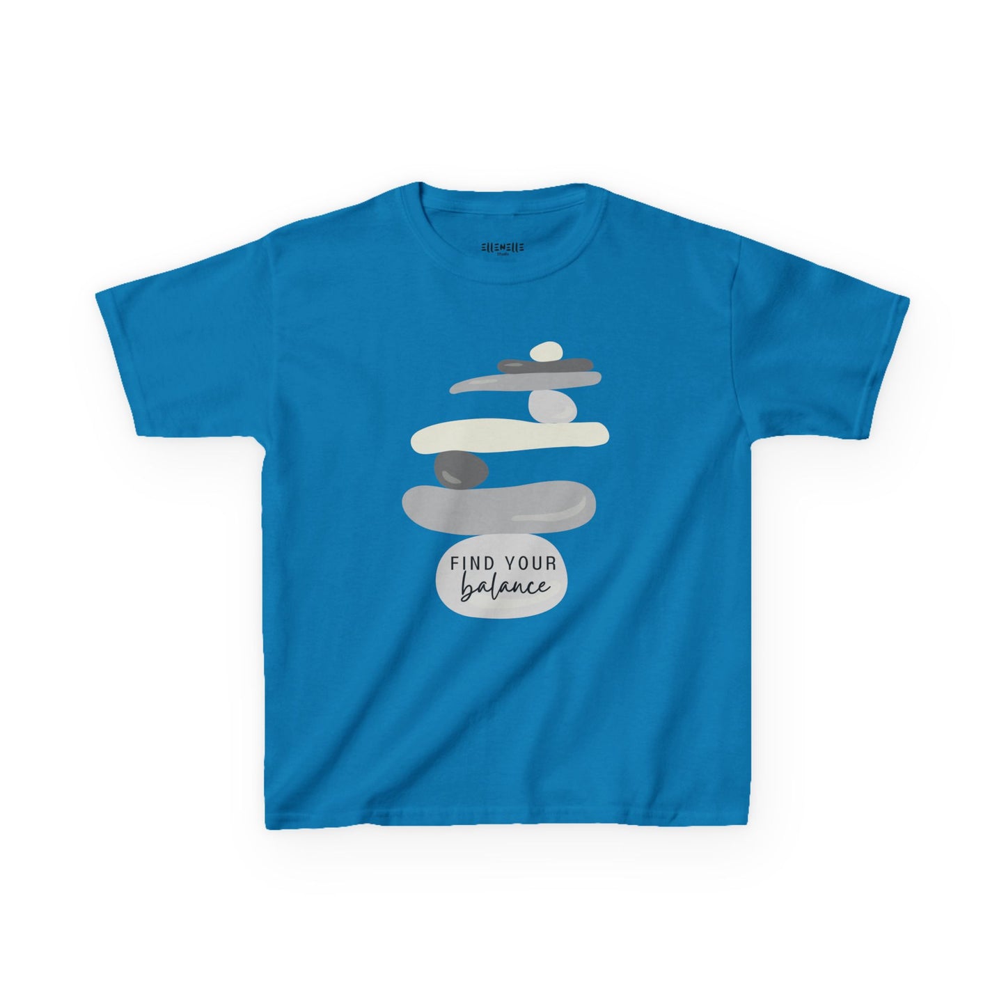 Find Your Balance Motivational Kids T-Shirt, Positive Affirmation Shirt, Gift for Children, Encouraging Apparel