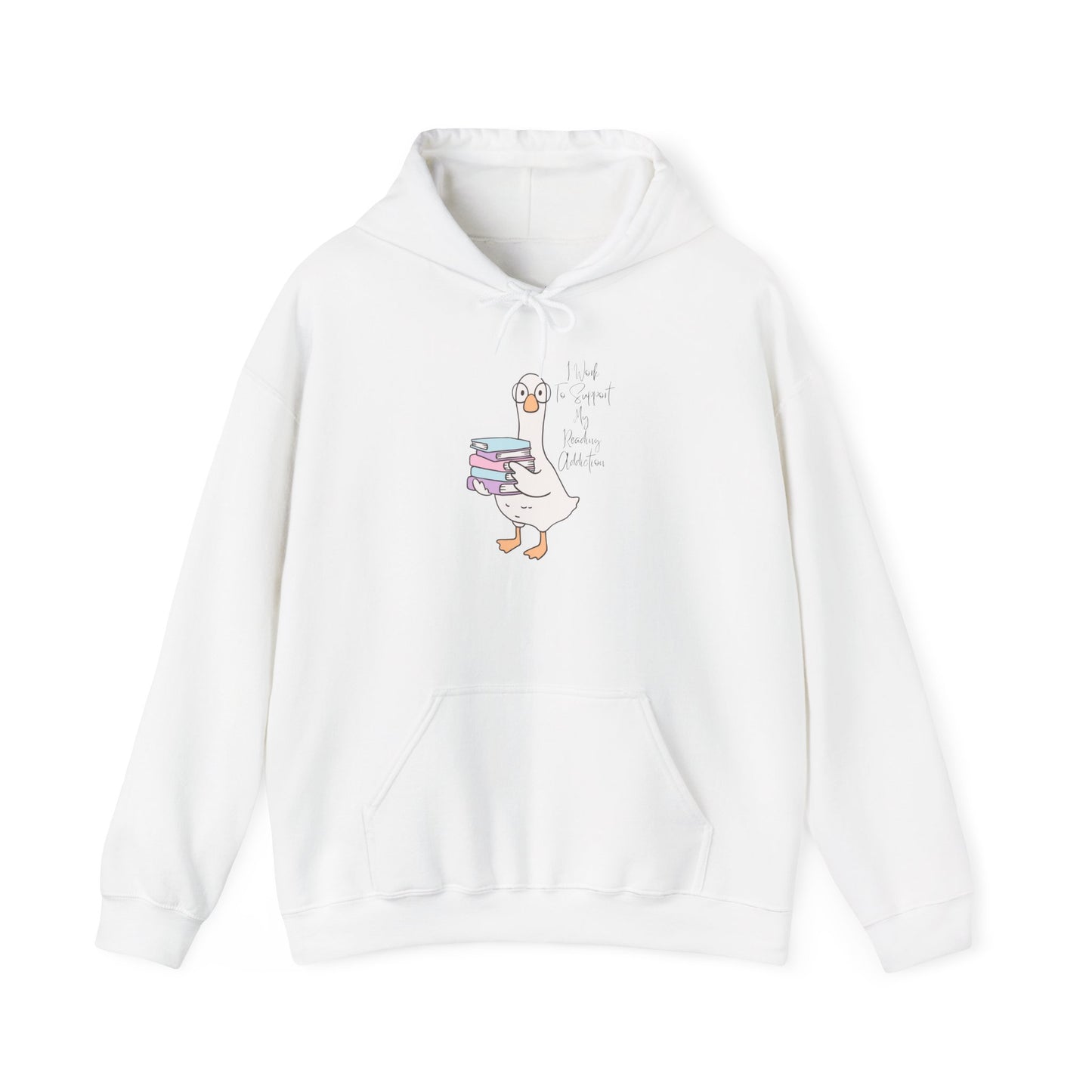 I Work to Support My Reading Addiction Unisex Hooded Sweatshirt with Library Design, Cozy Literature Hoodie for Book Lovers, Perfect Gift for Readers, Literary [...]