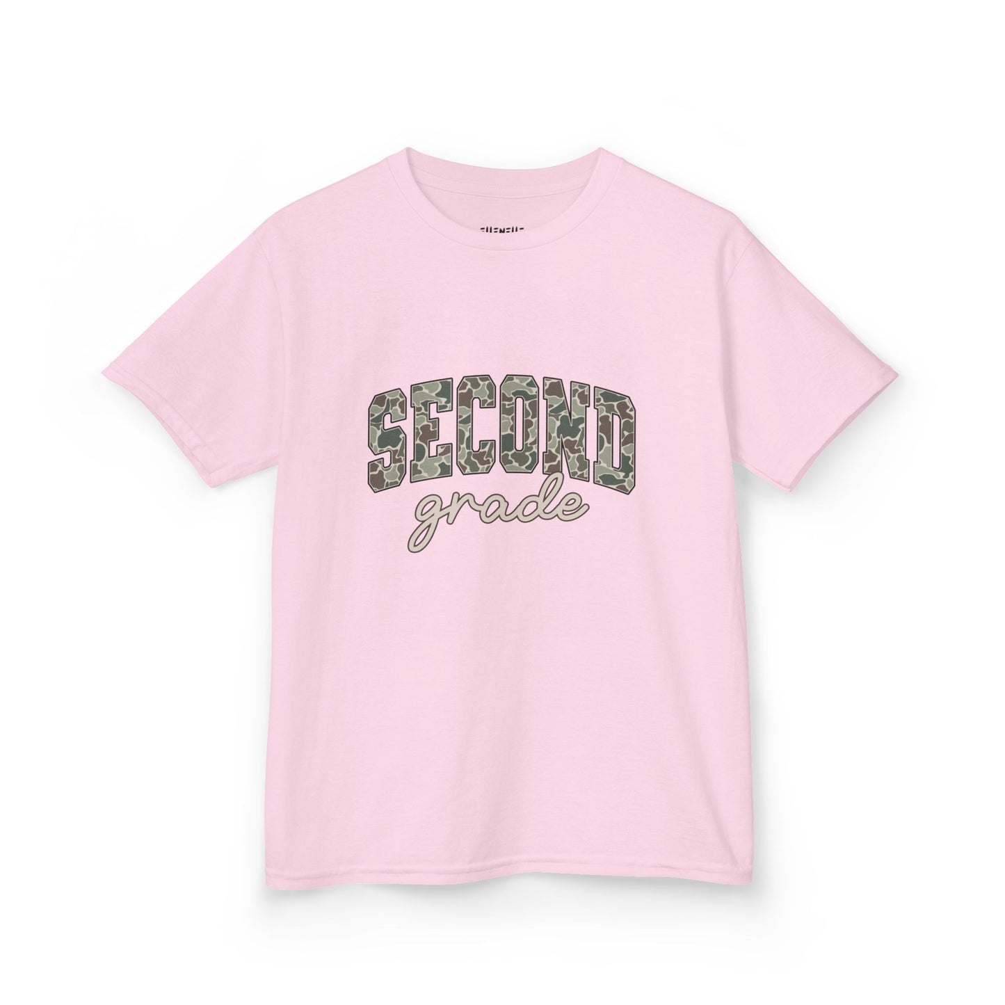 Camo Second Grade T‑Shirt — Neutral Back-to-School Tee