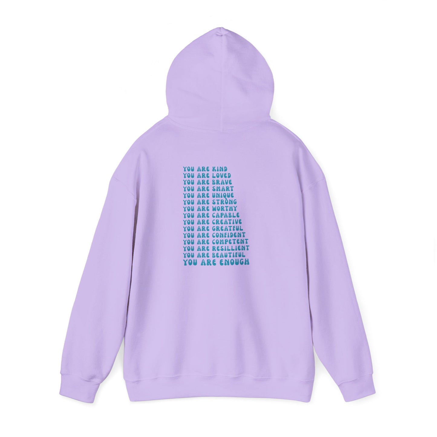 You Are Enough Motivational Hoodie, Unisex Sweatshirt, Casual Comfort Wear, Gift for Teens, Inspirational Clothing, Everyday Hoodie