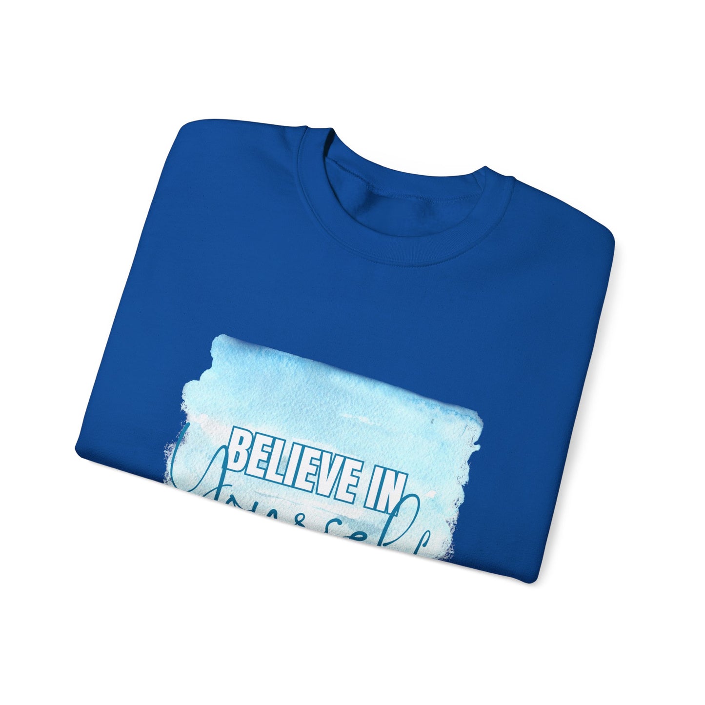 Believe in Yourself Empowering Unisex Crewneck Sweatshirt, Affirmation Apparel, Motivational Gift, Cozy Self-Care Clothing, Inspirational Wear